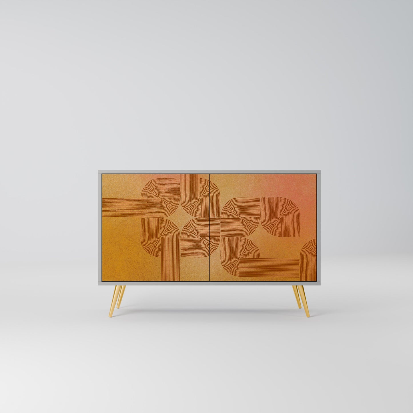 Credenza a 2 ante con finitura grigia STRENGTHENING RELATION
