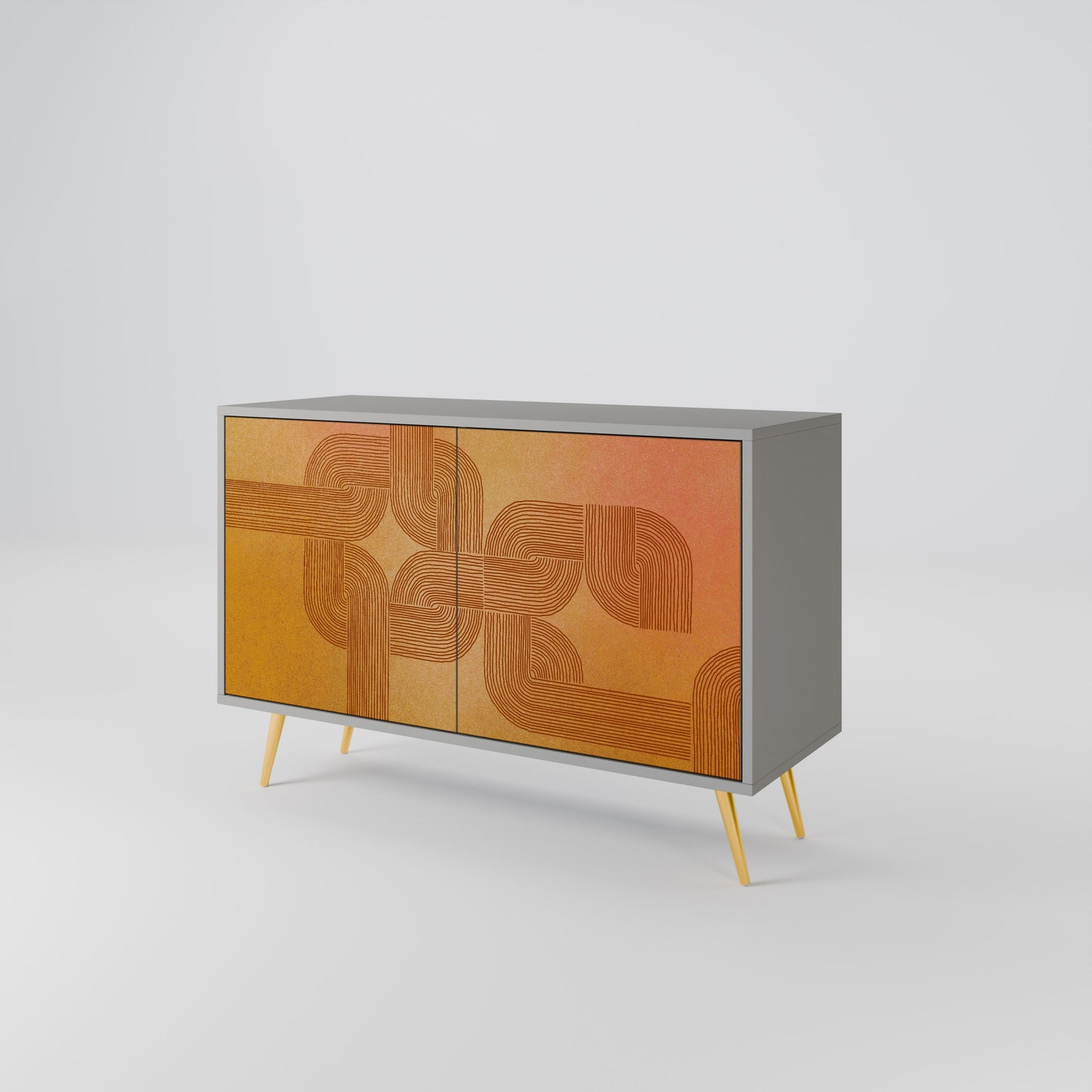 Credenza a 2 ante con finitura grigia STRENGTHENING RELATION