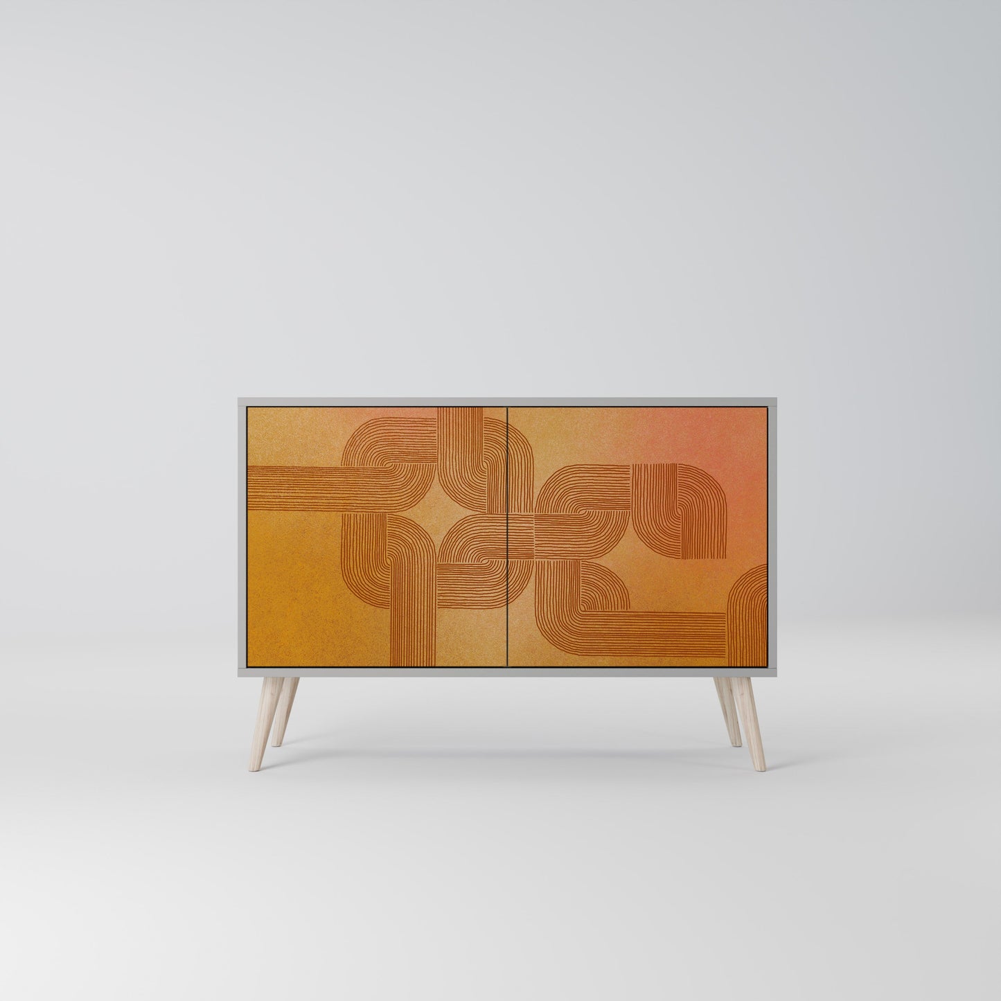 Credenza a 2 ante con finitura grigia STRENGTHENING RELATION