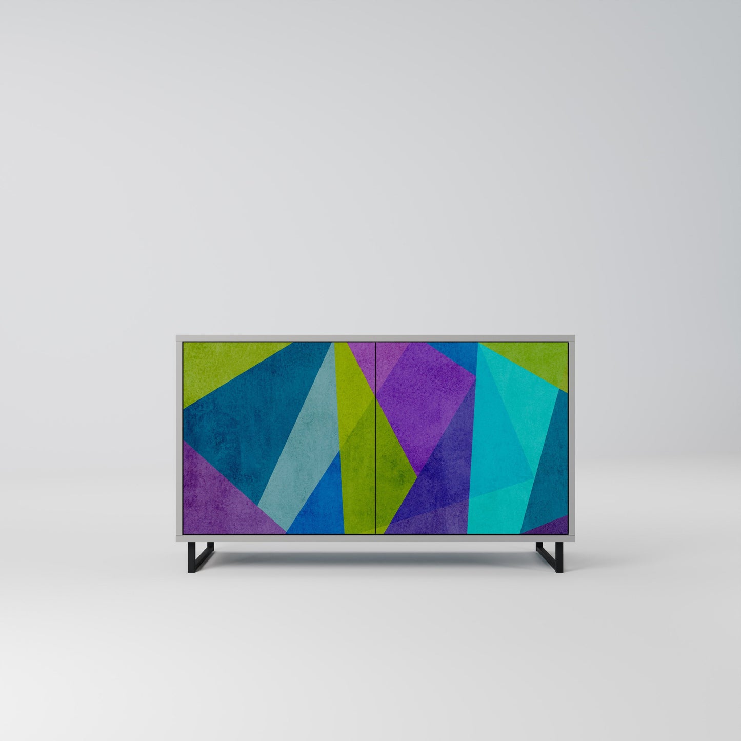 COLD SHOWCASE 2-Door Sideboard in Grey Finish