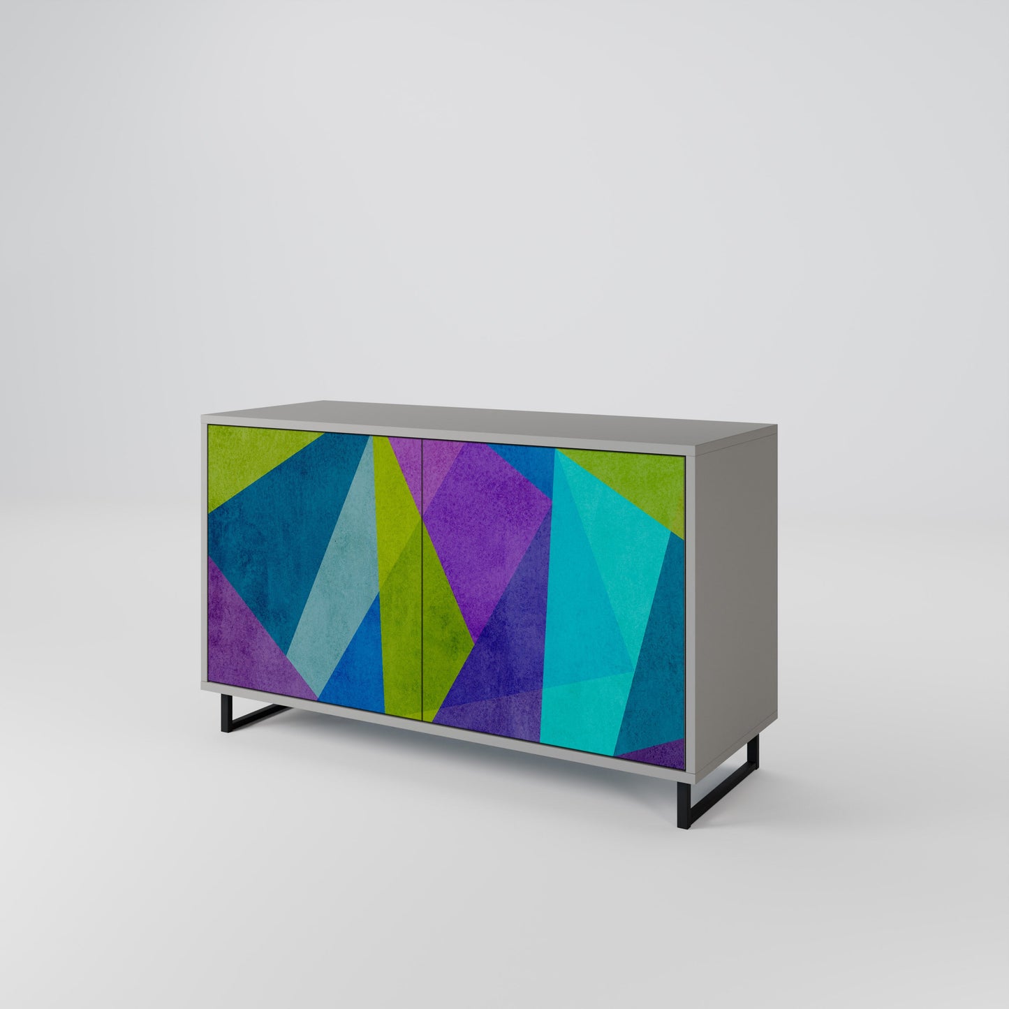 COLD SHOWCASE 2-Door Sideboard in Grey Finish