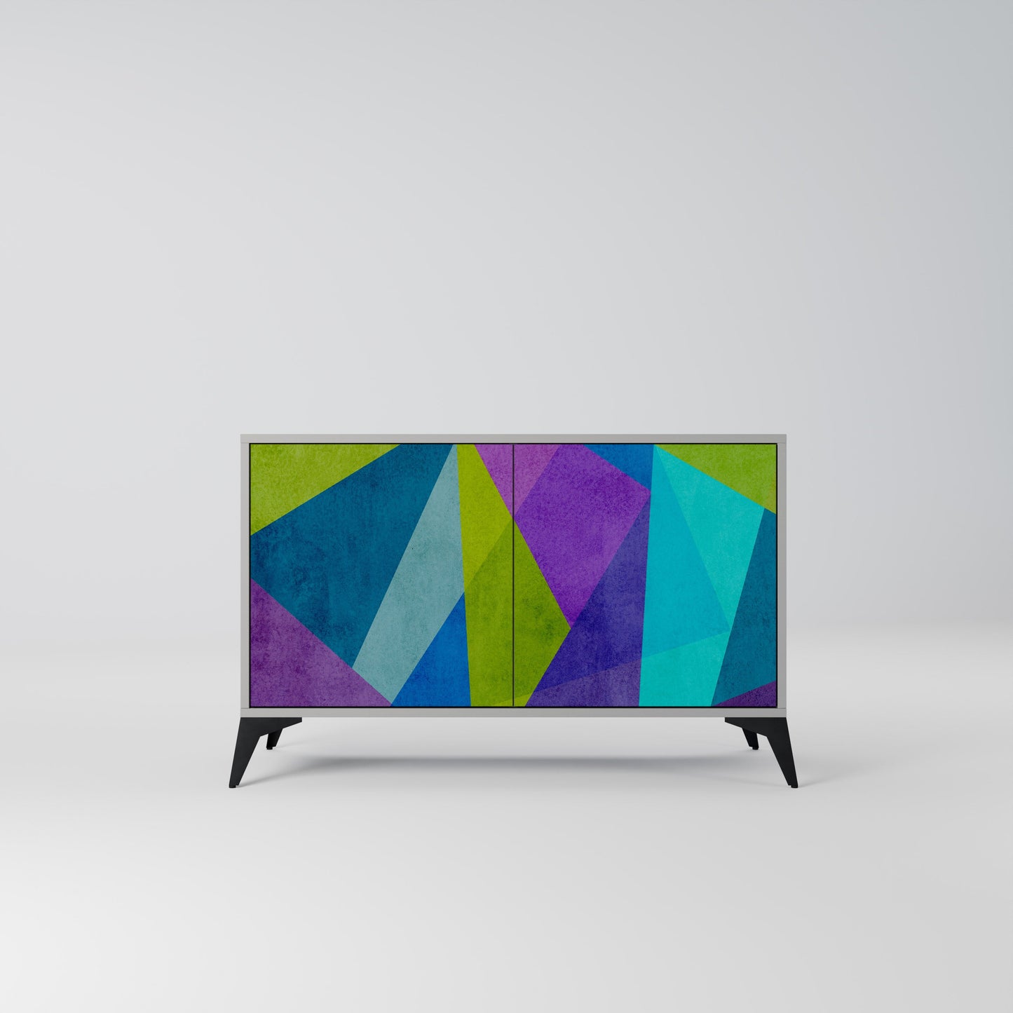 COLD SHOWCASE 2-Door Sideboard in Grey Finish