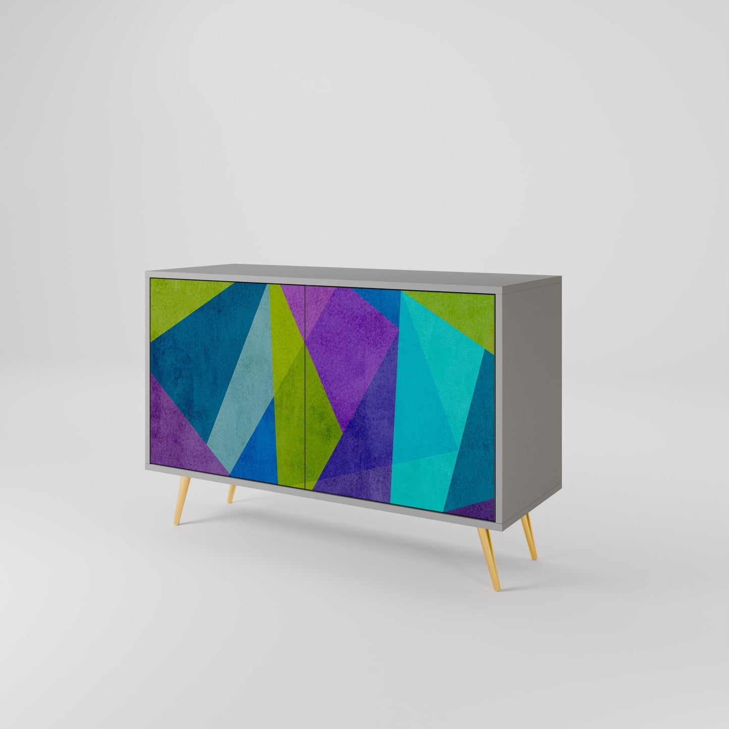COLD SHOWCASE 2-Door Sideboard in Grey Finish