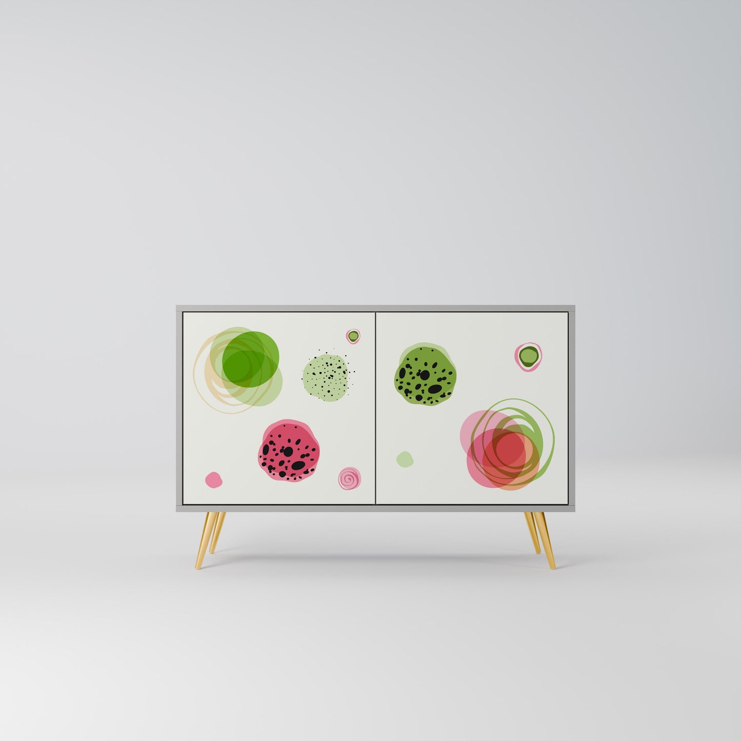 COLORFUL COSMOS 2-Door Sideboard in Grey Finish