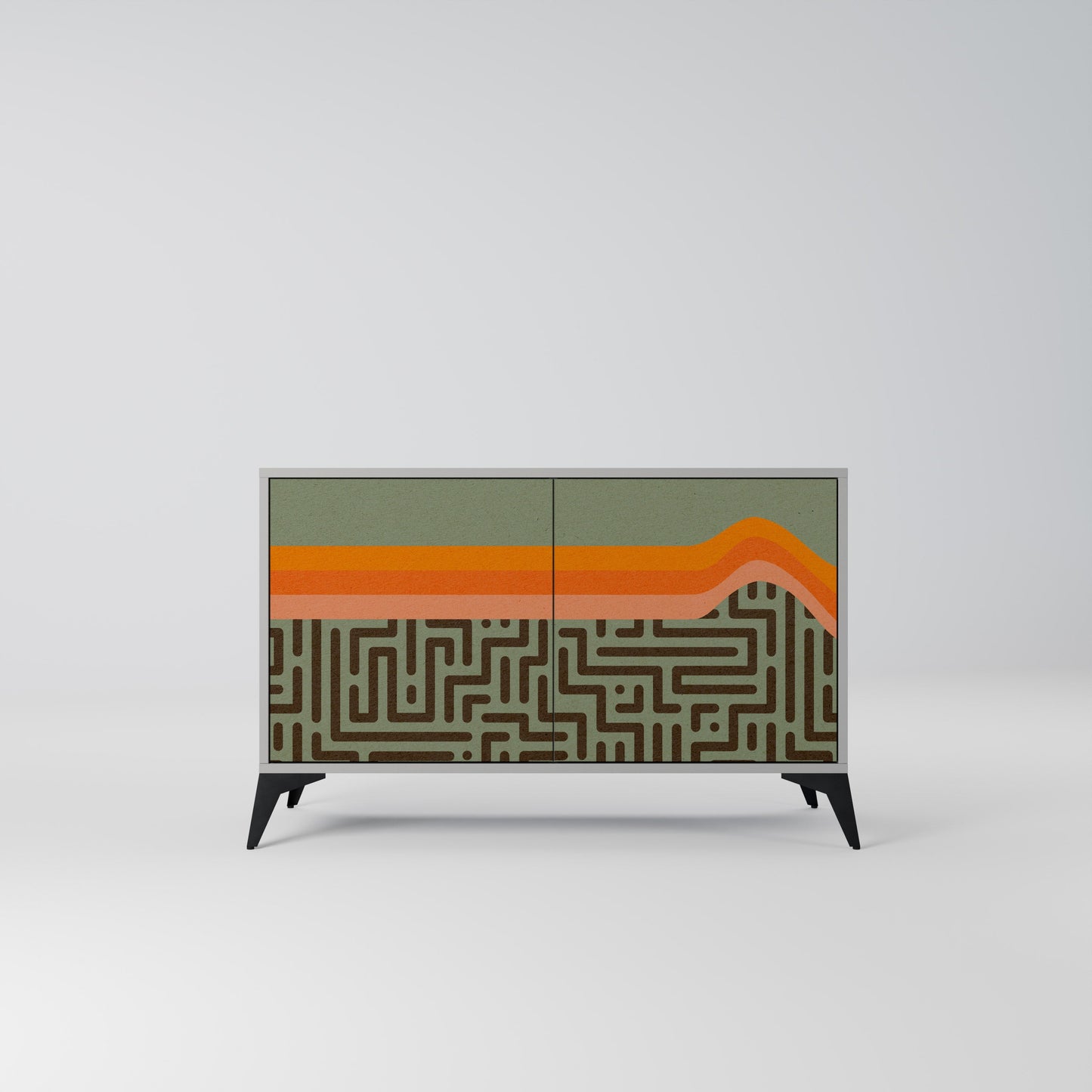 SIMPLE SOLUTIONS 2-Door Sideboard in Grey Finish