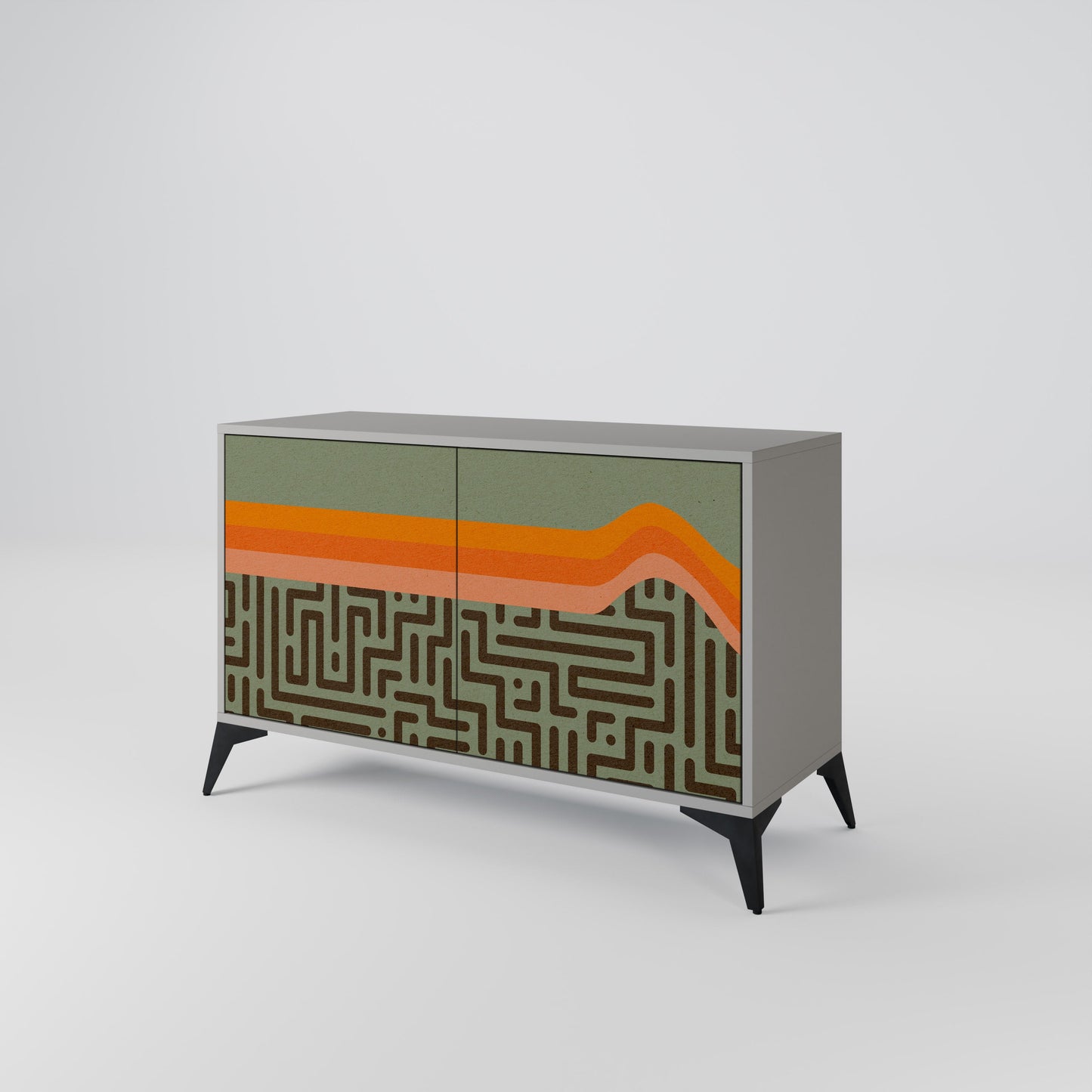 SIMPLE SOLUTIONS 2-Door Sideboard in Grey Finish
