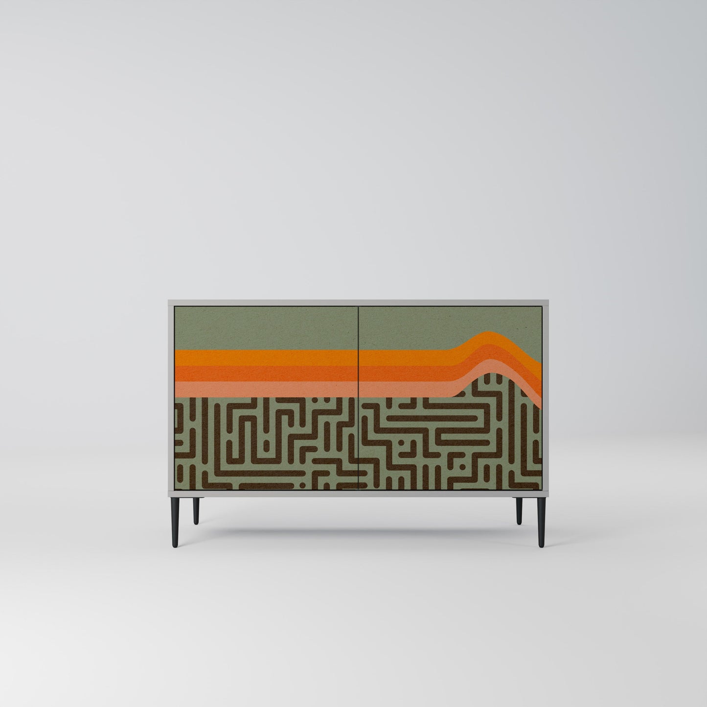 SIMPLE SOLUTIONS 2-Door Sideboard in Grey Finish