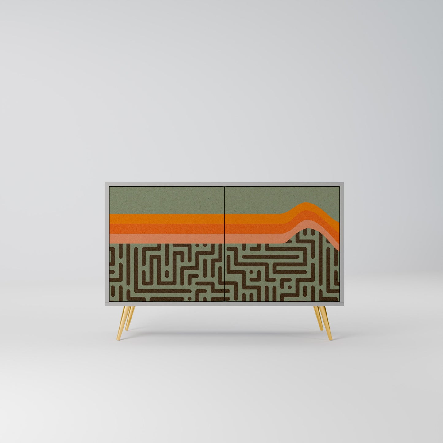 SIMPLE SOLUTIONS 2-Door Sideboard in Grey Finish