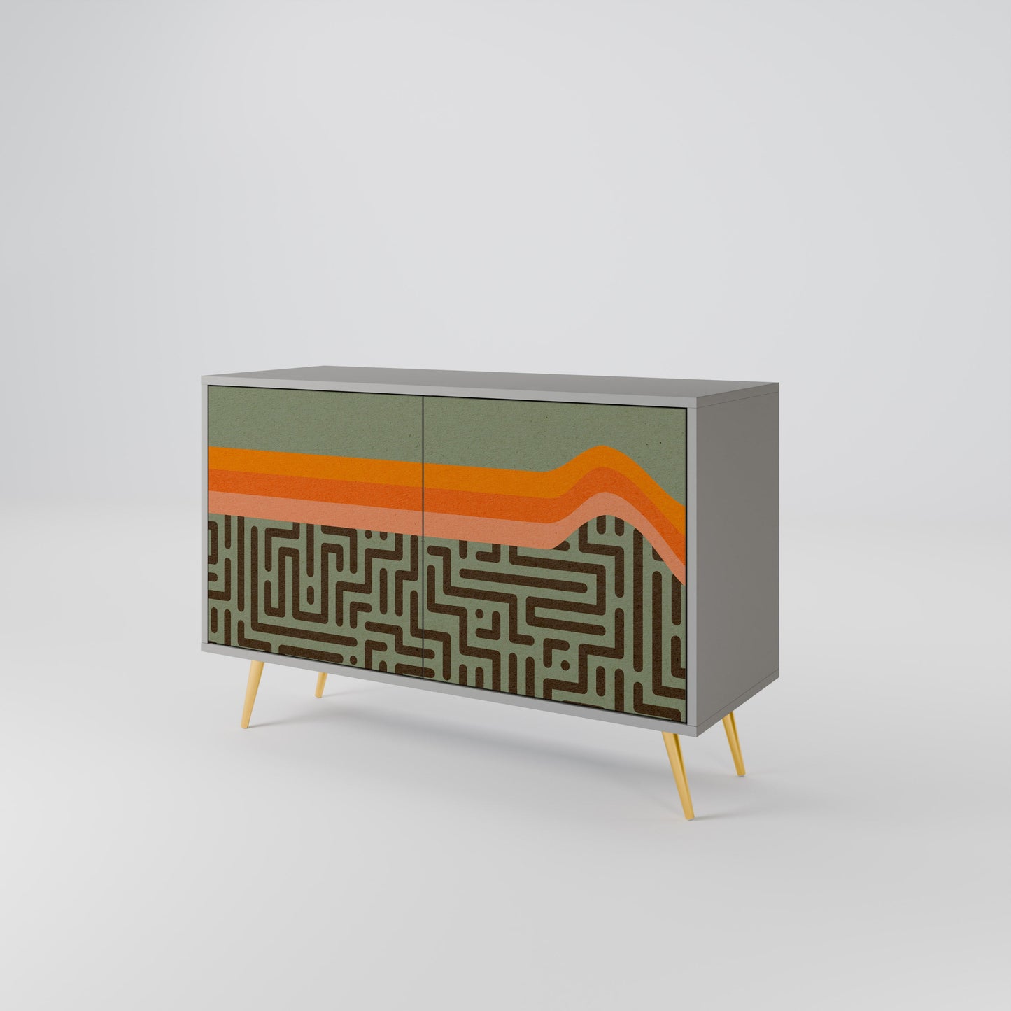 SIMPLE SOLUTIONS 2-Door Sideboard in Grey Finish