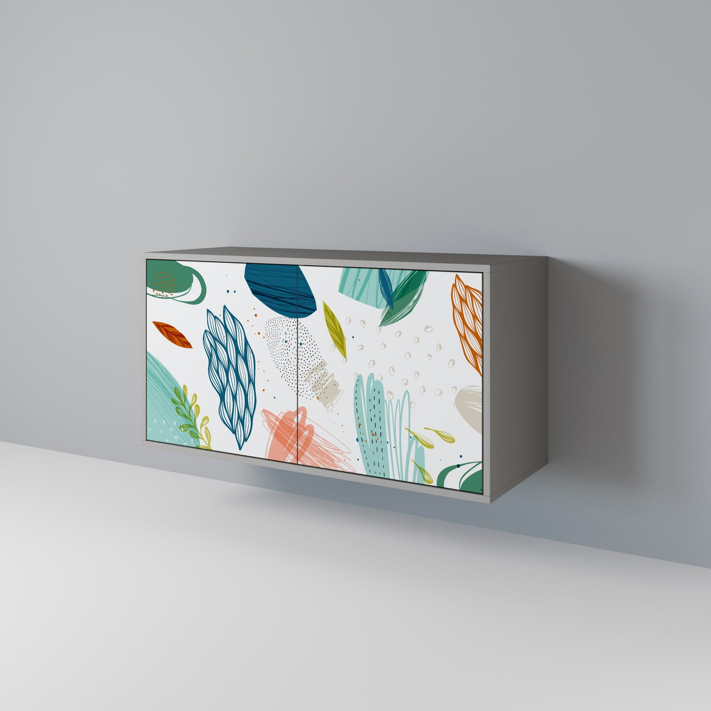 BOTANICAL HURRICANE 2-Door Sideboard in Grey Finish