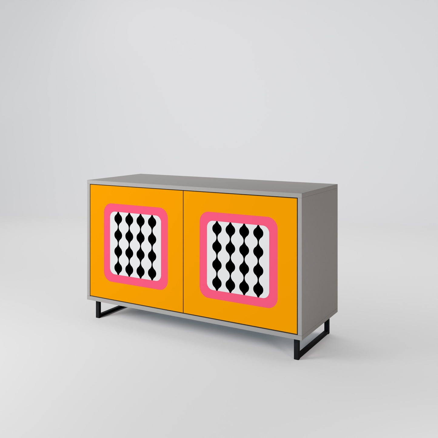 TEARS IN HEAVEN 2-Door Sideboard in Grey Finish