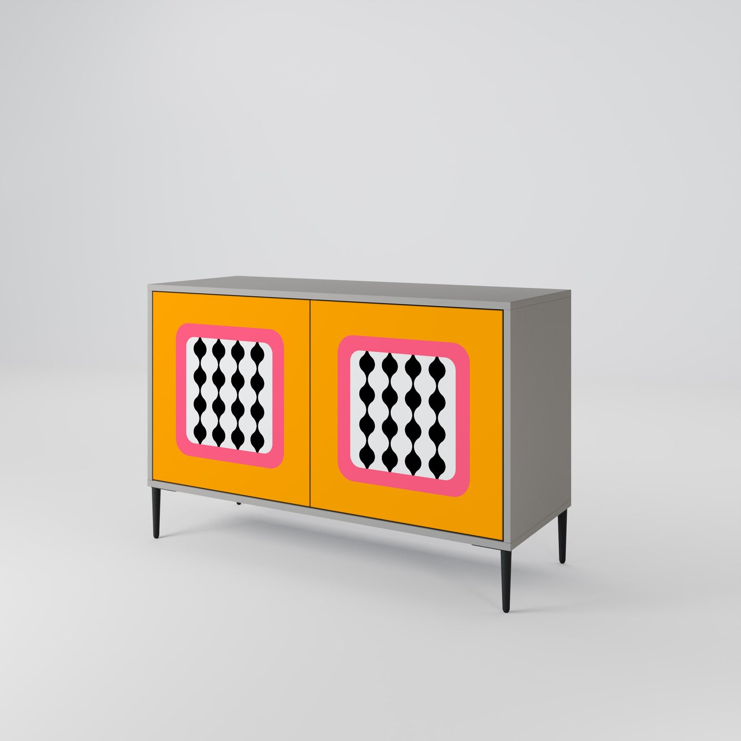 TEARS IN HEAVEN 2-Door Sideboard in Grey Finish