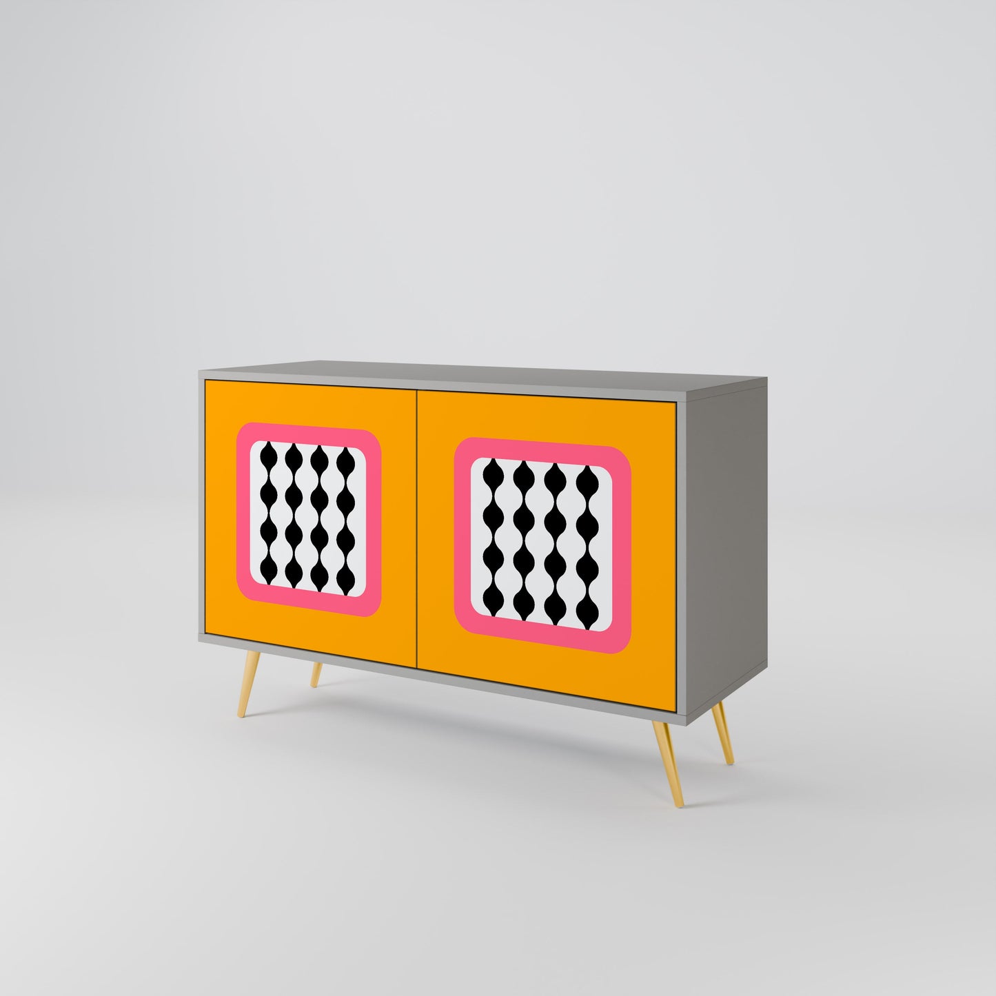 TEARS IN HEAVEN 2-Door Sideboard in Grey Finish