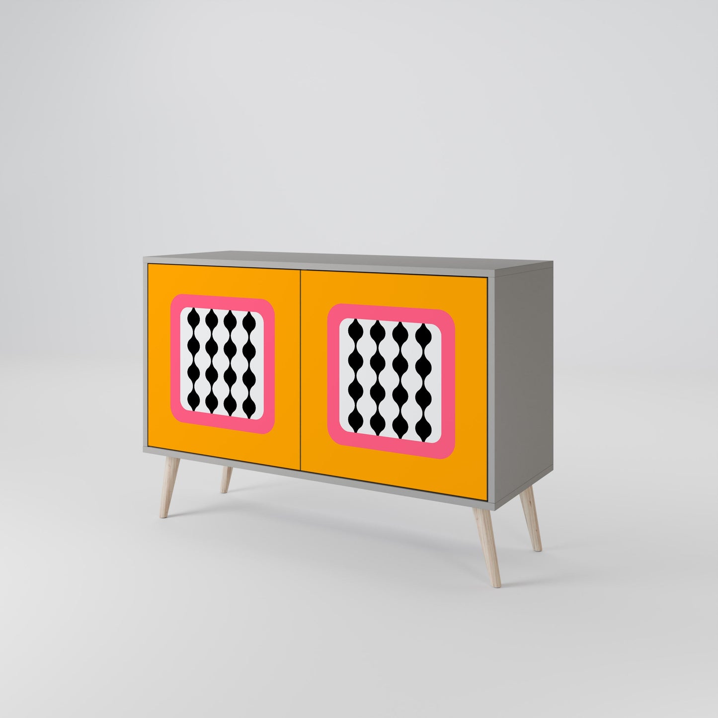 TEARS IN HEAVEN 2-Door Sideboard in Grey Finish