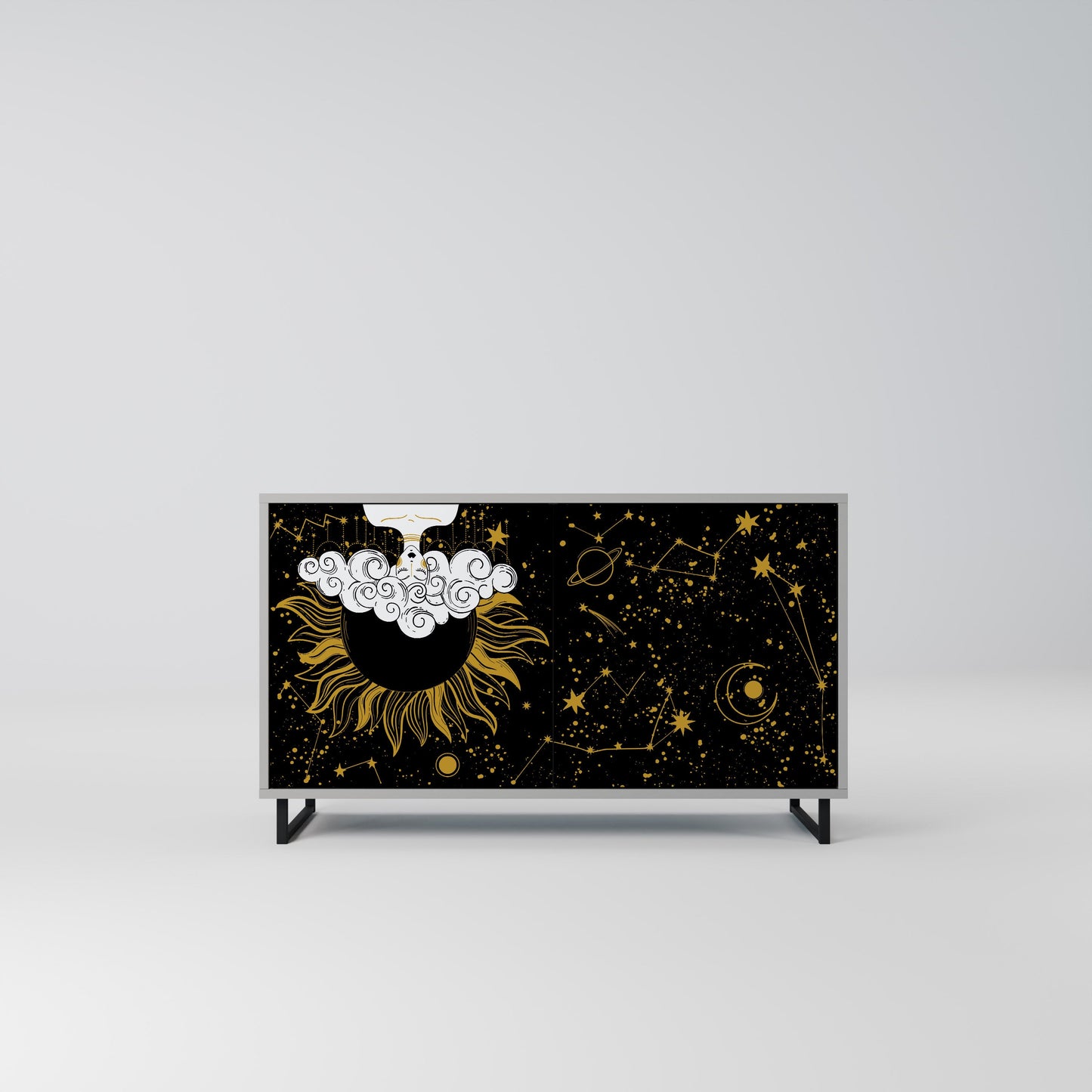 STELLAR CONSTELLATIONS 2-Door Sideboard in Grey Finish