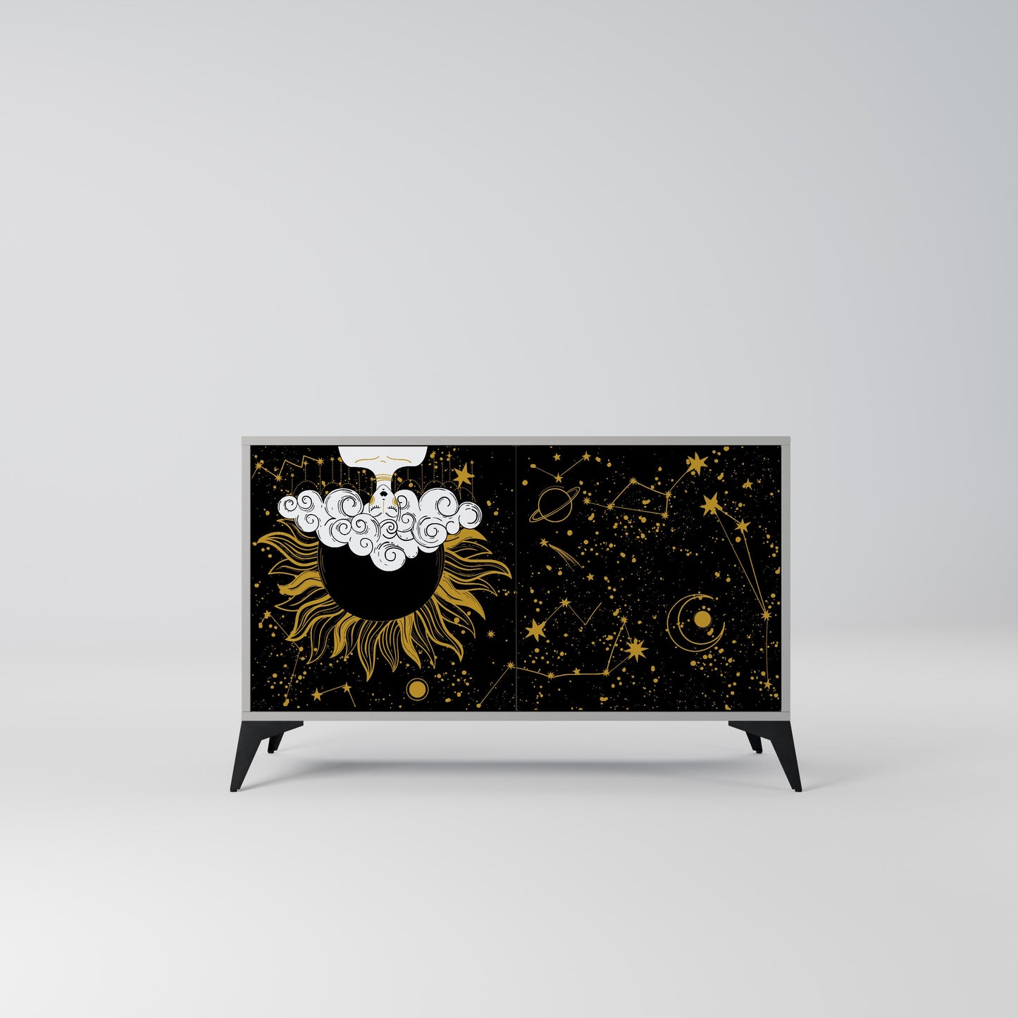 STELLAR CONSTELLATIONS 2-Door Sideboard in Grey Finish