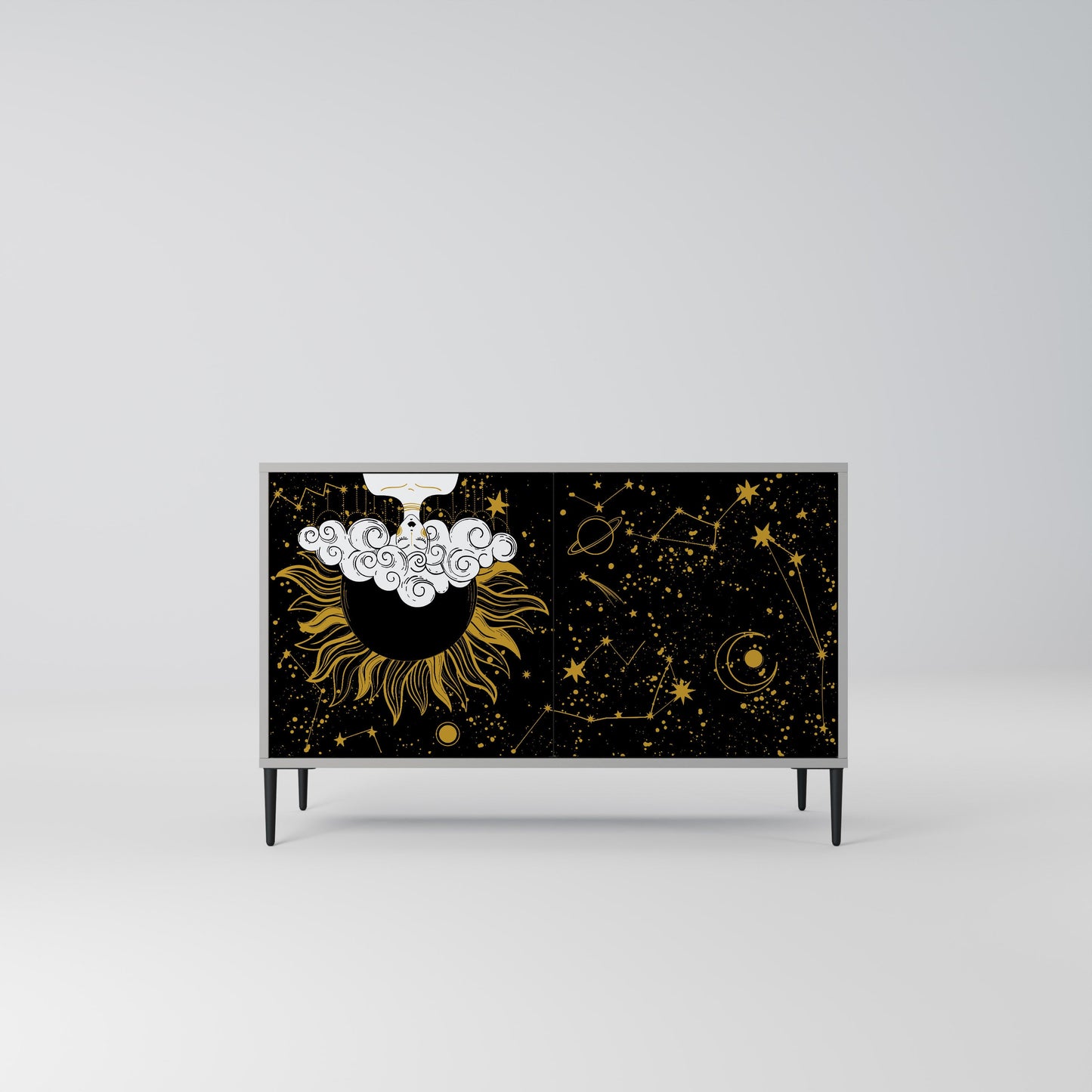 STELLAR CONSTELLATIONS 2-Door Sideboard in Grey Finish