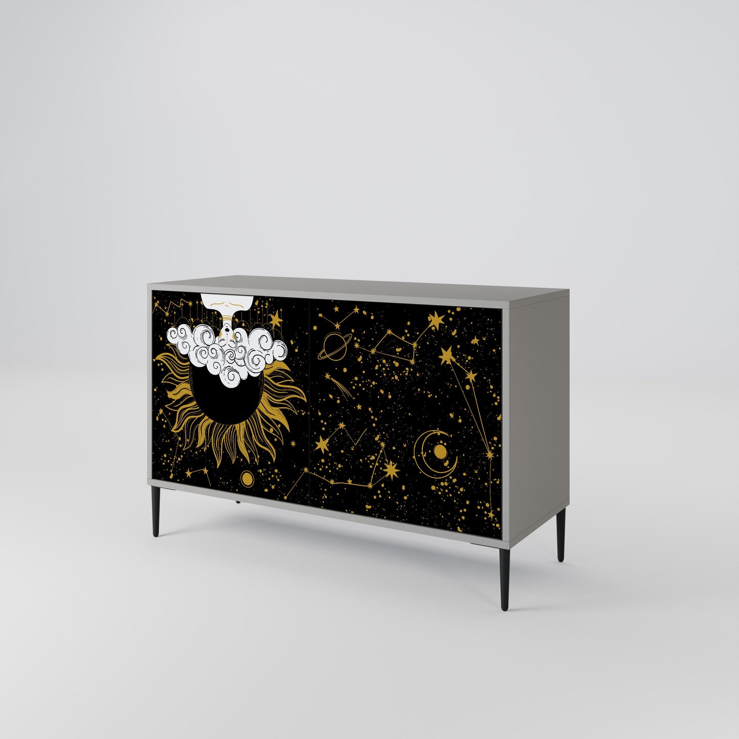 STELLAR CONSTELLATIONS 2-Door Sideboard in Grey Finish