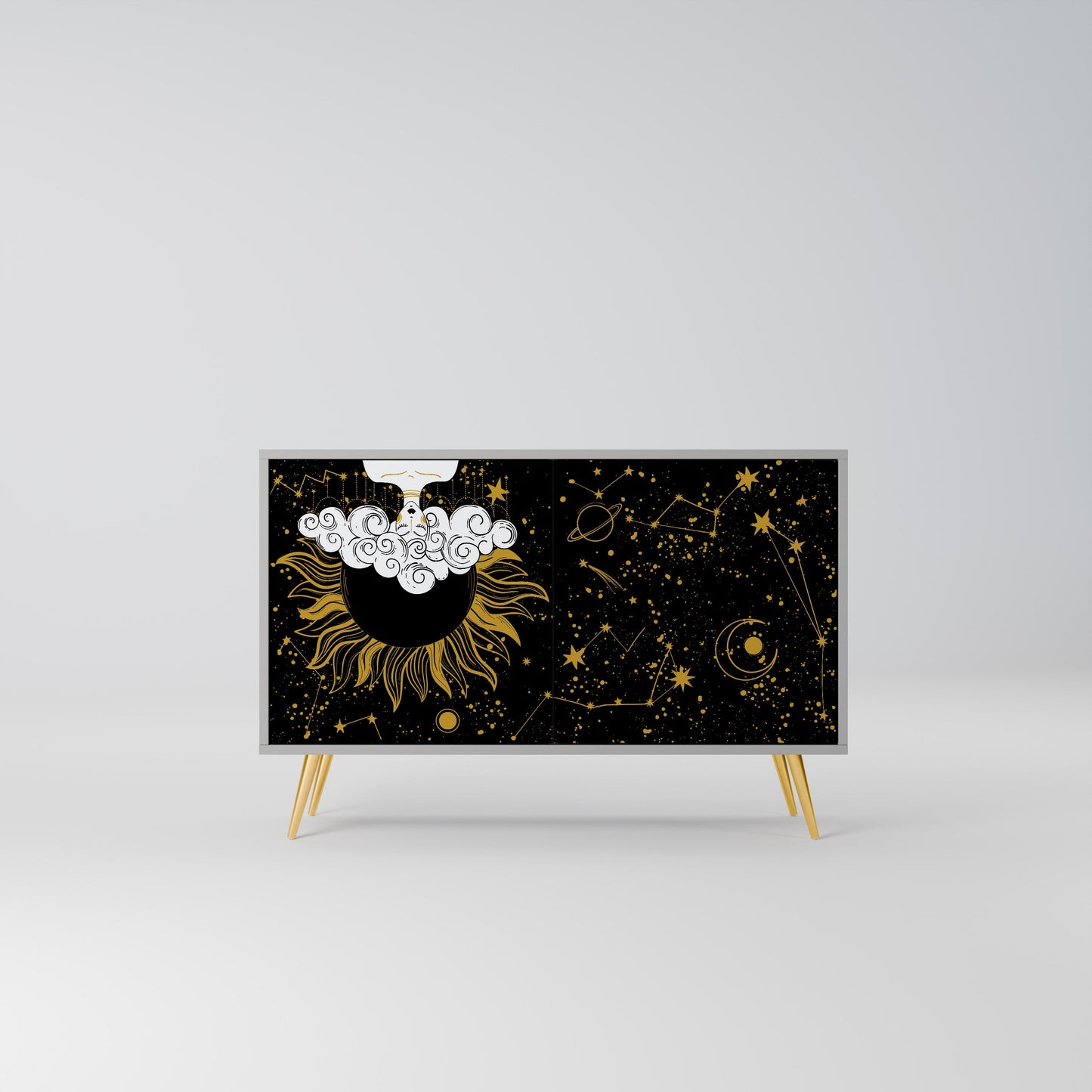STELLAR CONSTELLATIONS 2-Door Sideboard in Grey Finish