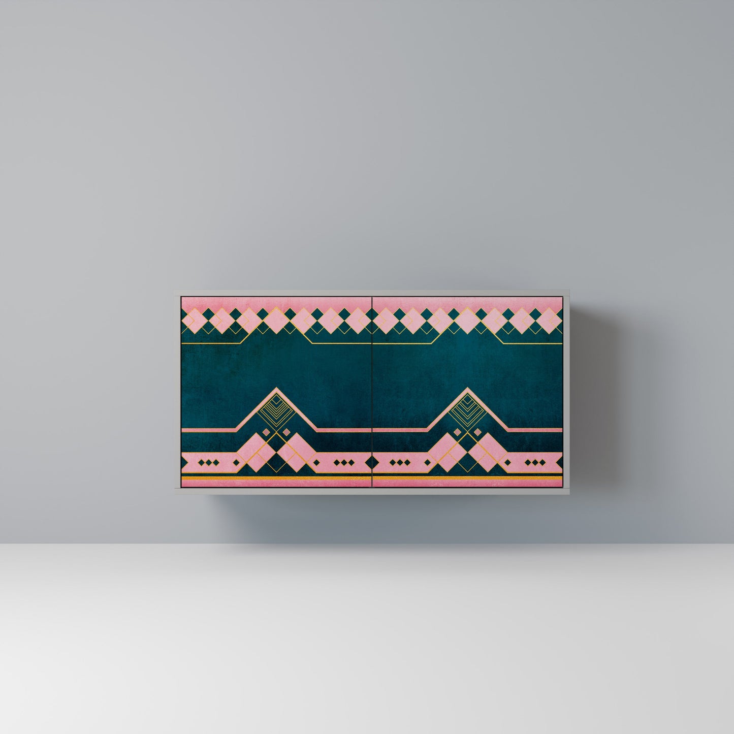 Credenza a 2 ante ROYAL COMPOSITION in finitura grigia