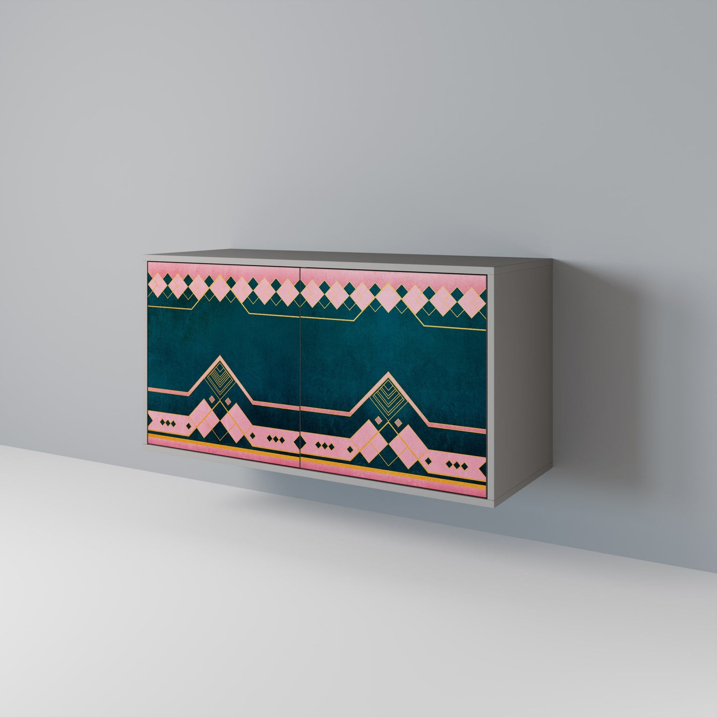 Credenza a 2 ante ROYAL COMPOSITION in finitura grigia