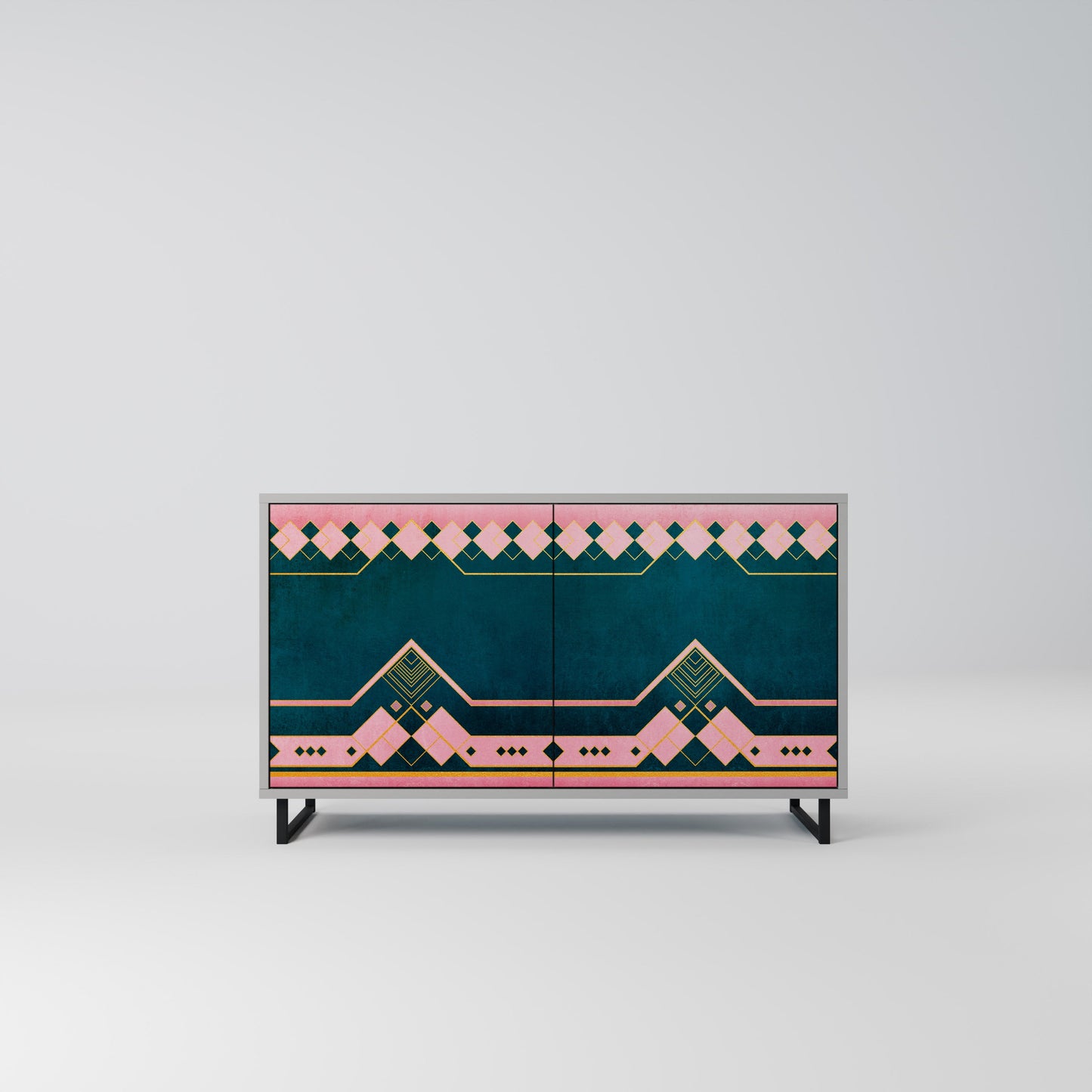 Credenza a 2 ante ROYAL COMPOSITION in finitura grigia
