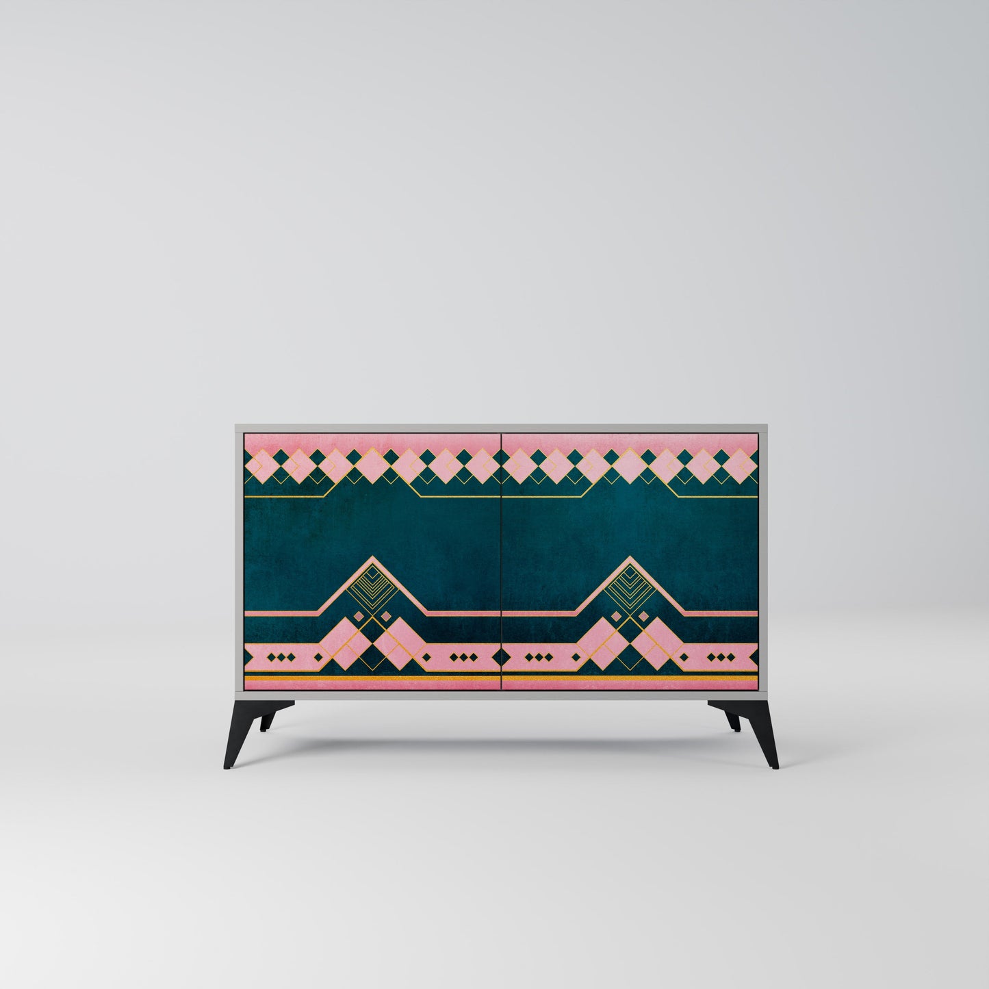 Credenza a 2 ante ROYAL COMPOSITION in finitura grigia