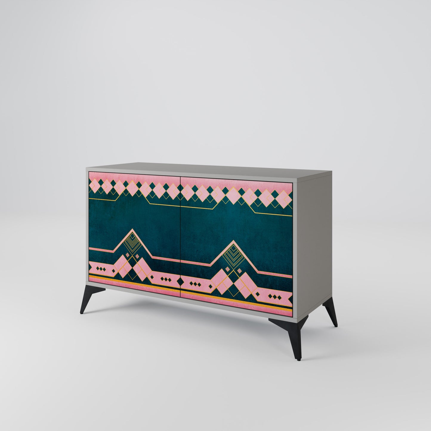 Credenza a 2 ante ROYAL COMPOSITION in finitura grigia