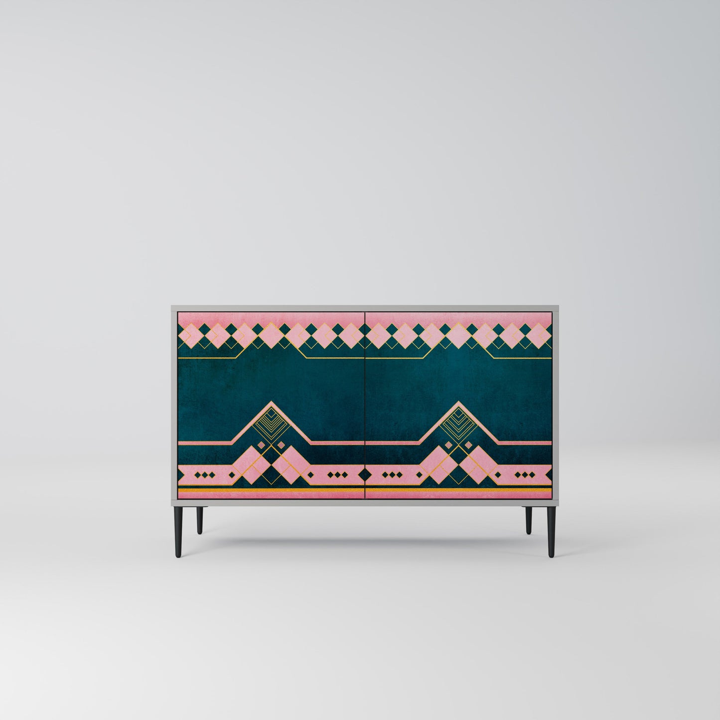 Credenza a 2 ante ROYAL COMPOSITION in finitura grigia