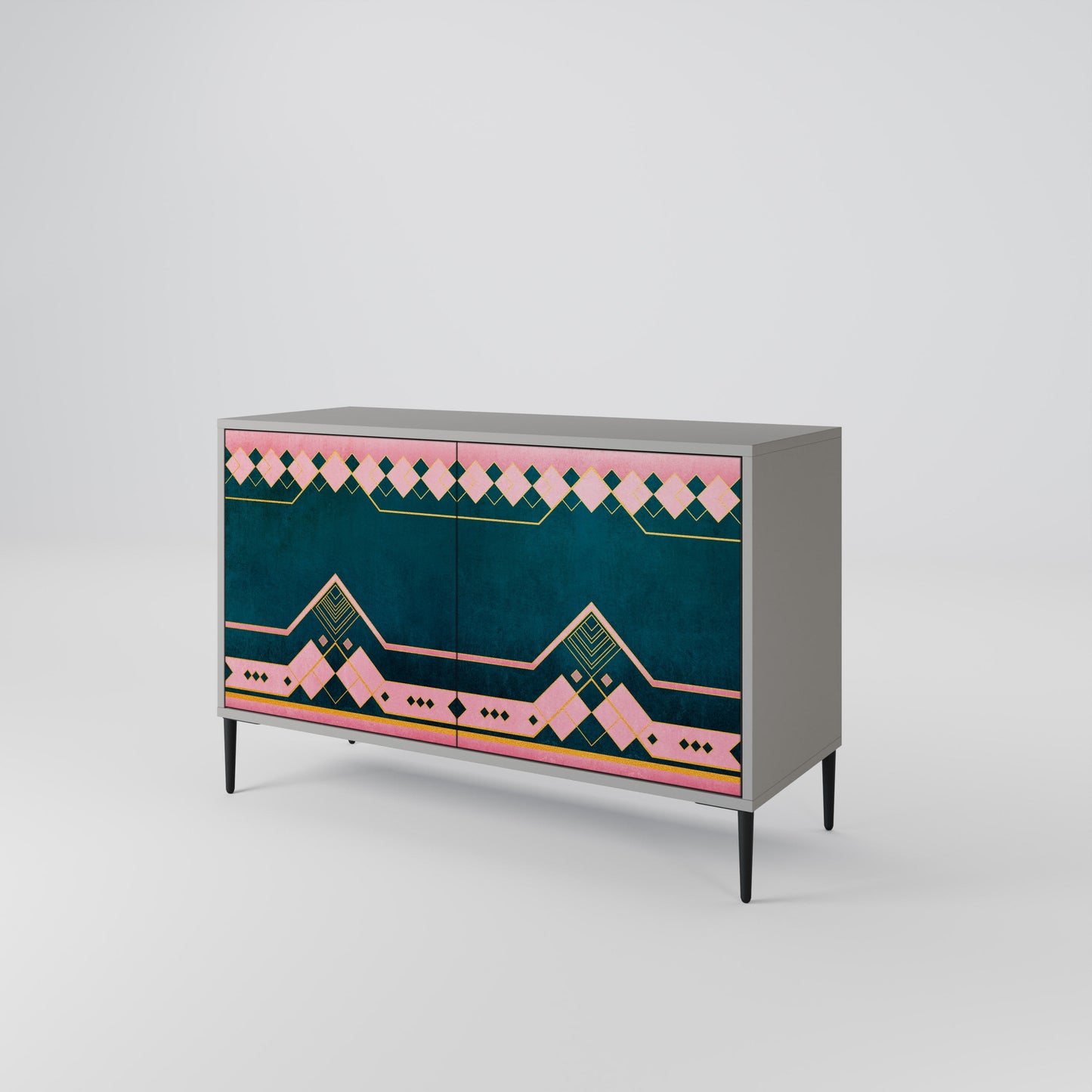 Credenza a 2 ante ROYAL COMPOSITION in finitura grigia