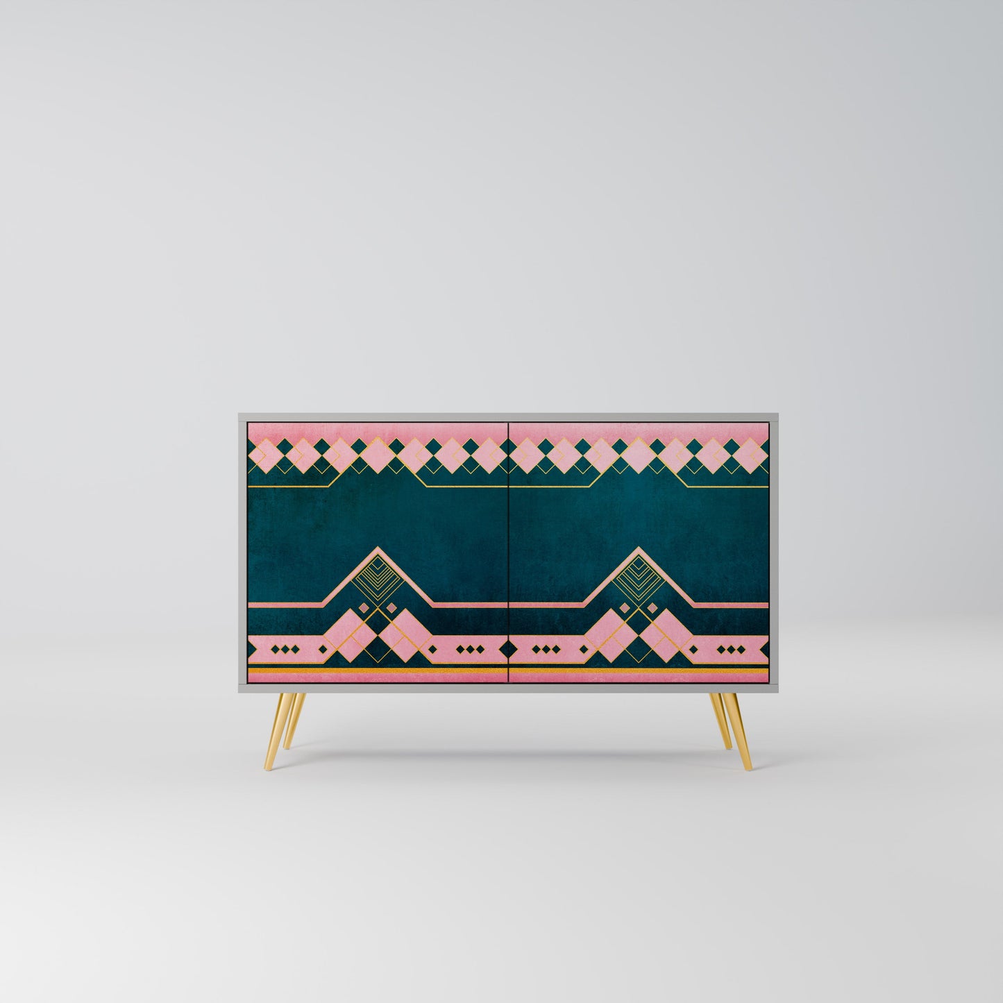 Credenza a 2 ante ROYAL COMPOSITION in finitura grigia
