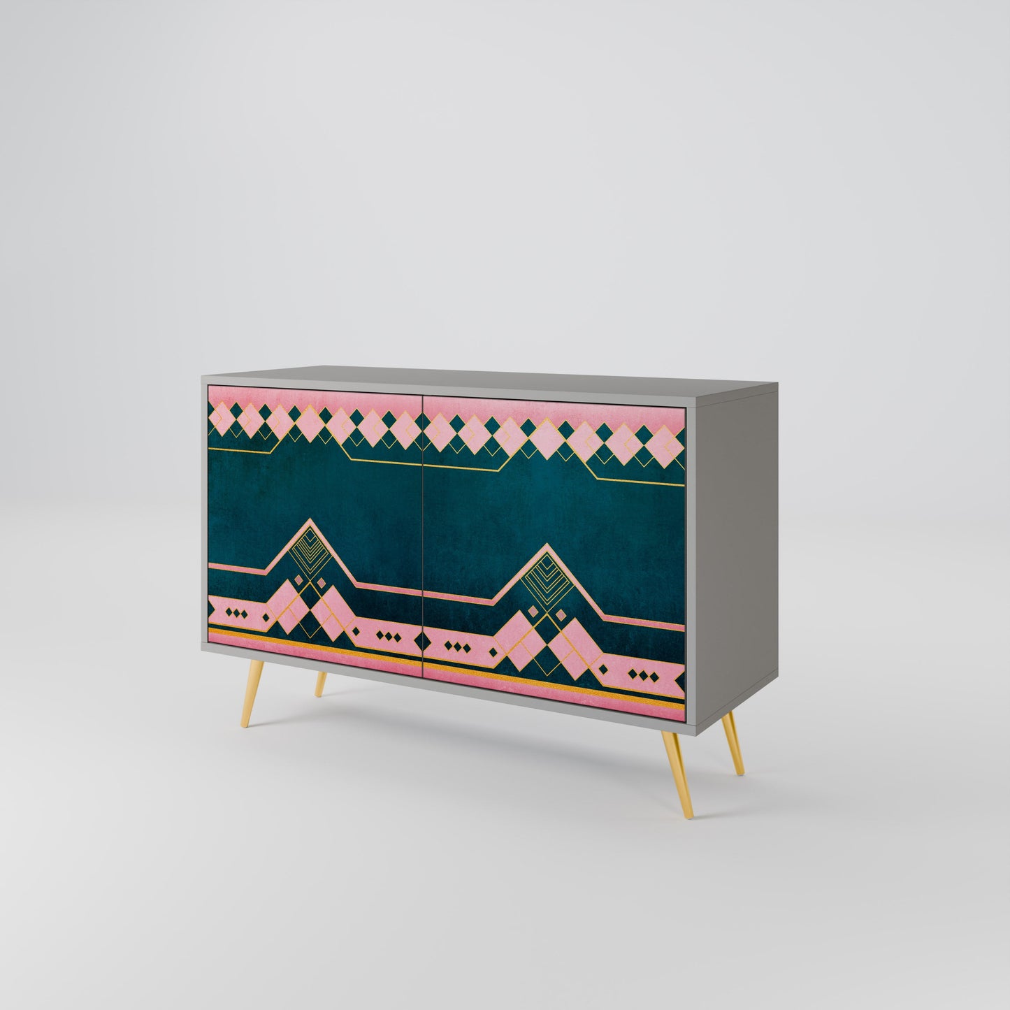 Credenza a 2 ante ROYAL COMPOSITION in finitura grigia