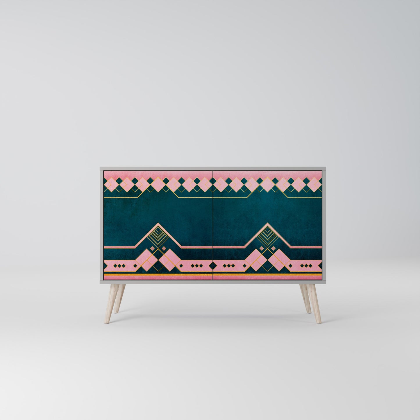 Credenza a 2 ante ROYAL COMPOSITION in finitura grigia