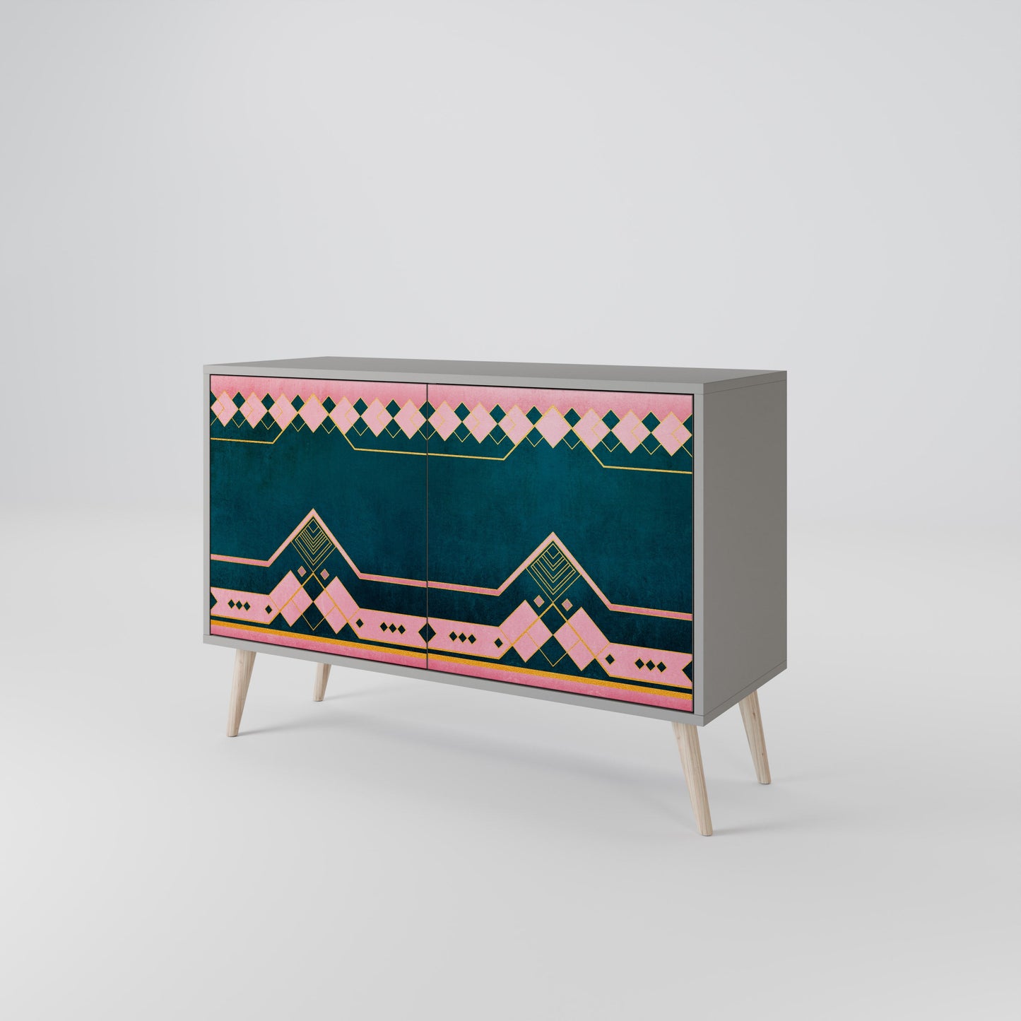 Credenza a 2 ante ROYAL COMPOSITION in finitura grigia