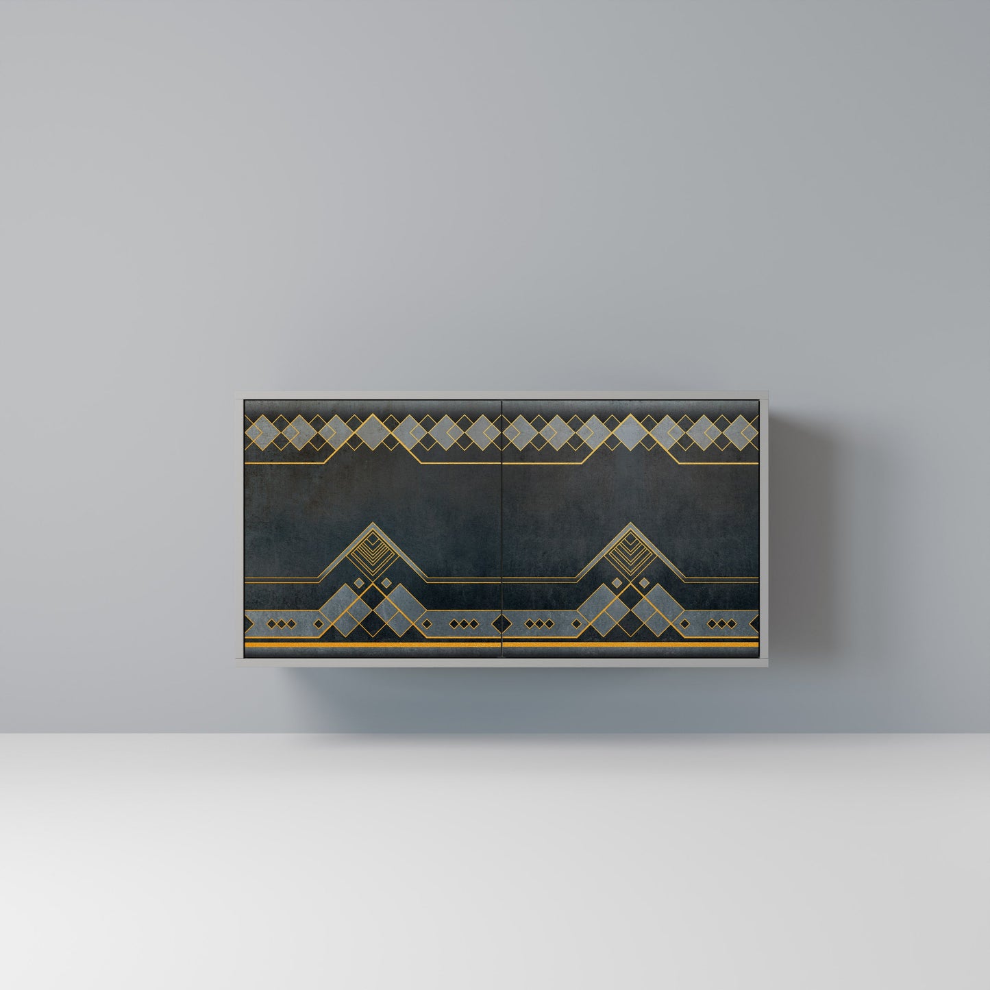 Credenza a 2 ante ROYAL ORDINARINESS in finitura grigia