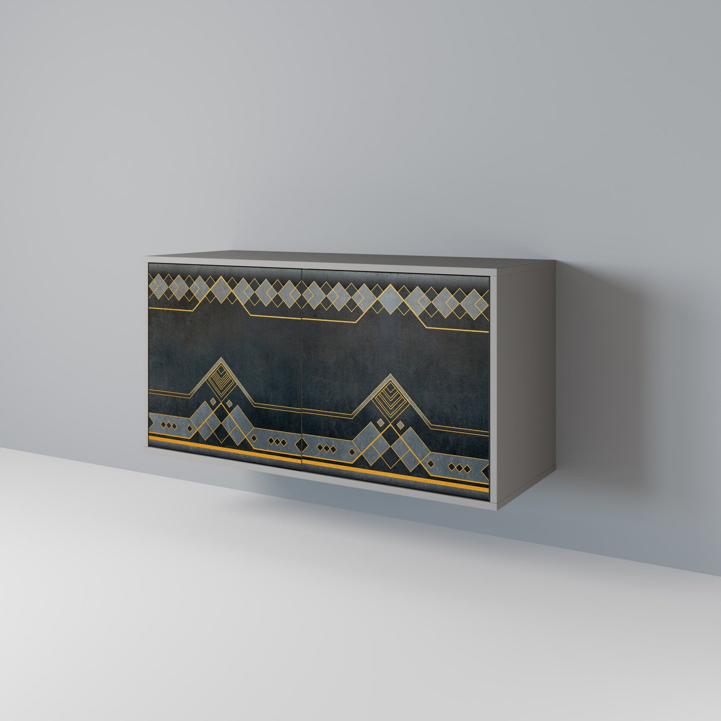 Credenza a 2 ante ROYAL ORDINARINESS in finitura grigia