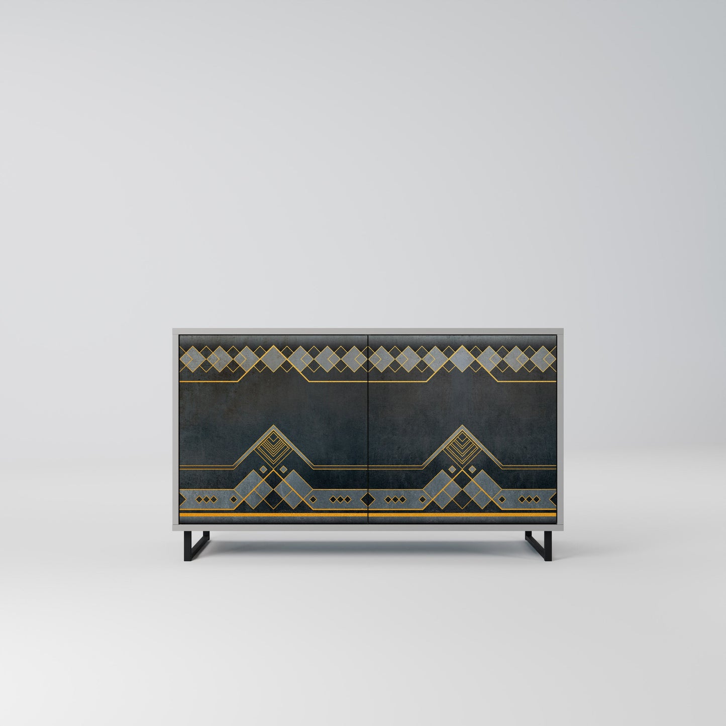Credenza a 2 ante ROYAL ORDINARINESS in finitura grigia