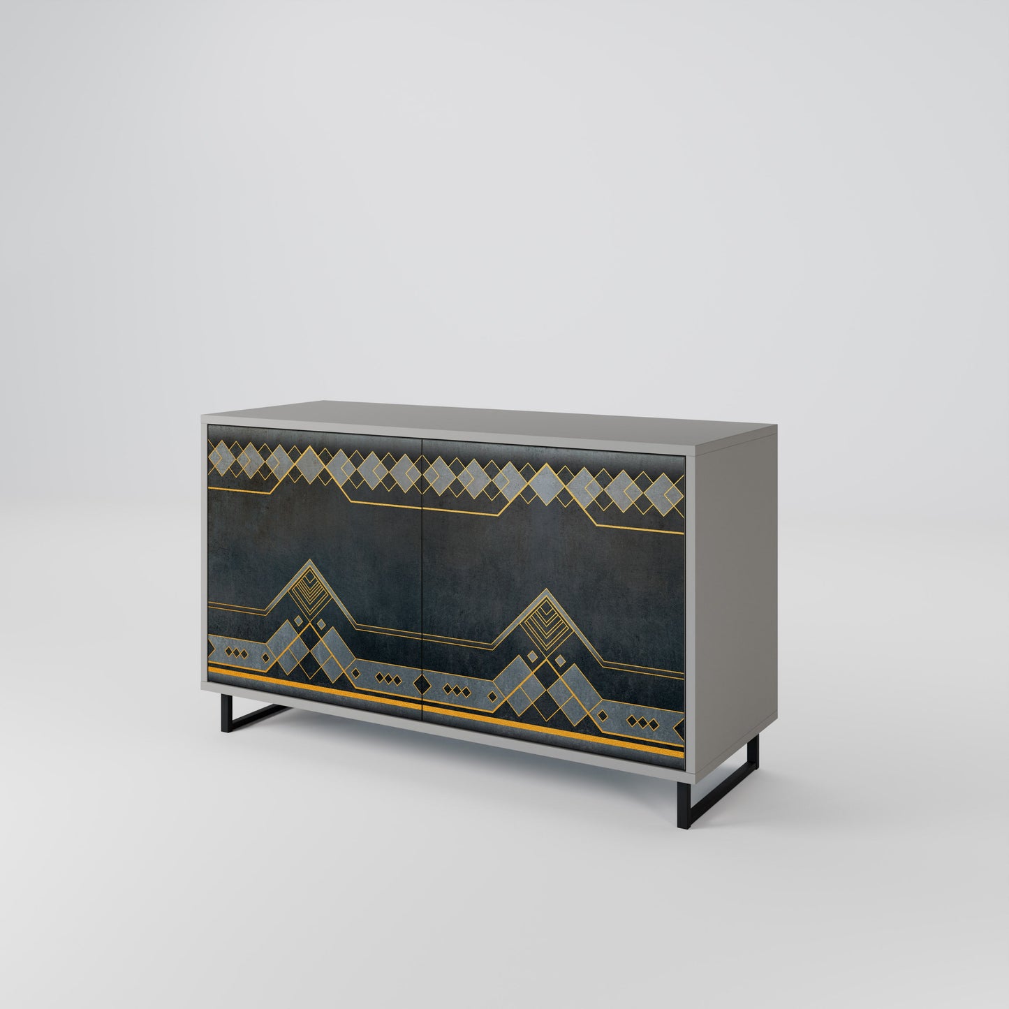 Credenza a 2 ante ROYAL ORDINARINESS in finitura grigia