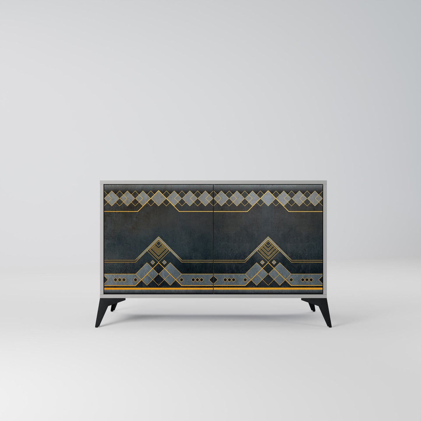Credenza a 2 ante ROYAL ORDINARINESS in finitura grigia