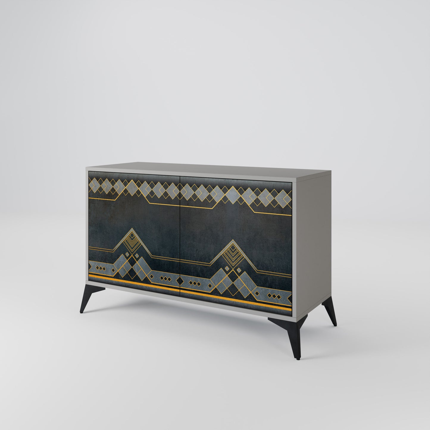 Credenza a 2 ante ROYAL ORDINARINESS in finitura grigia