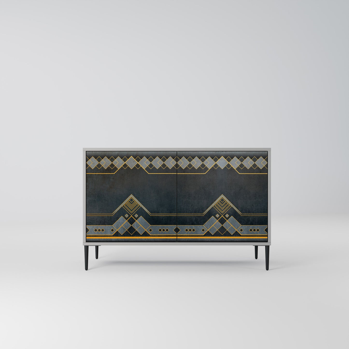 Credenza a 2 ante ROYAL ORDINARINESS in finitura grigia