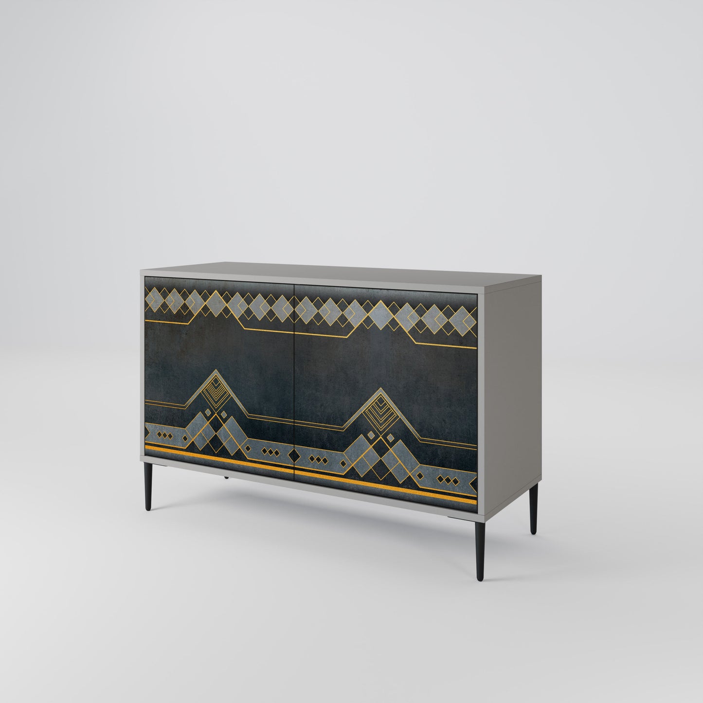 Credenza a 2 ante ROYAL ORDINARINESS in finitura grigia