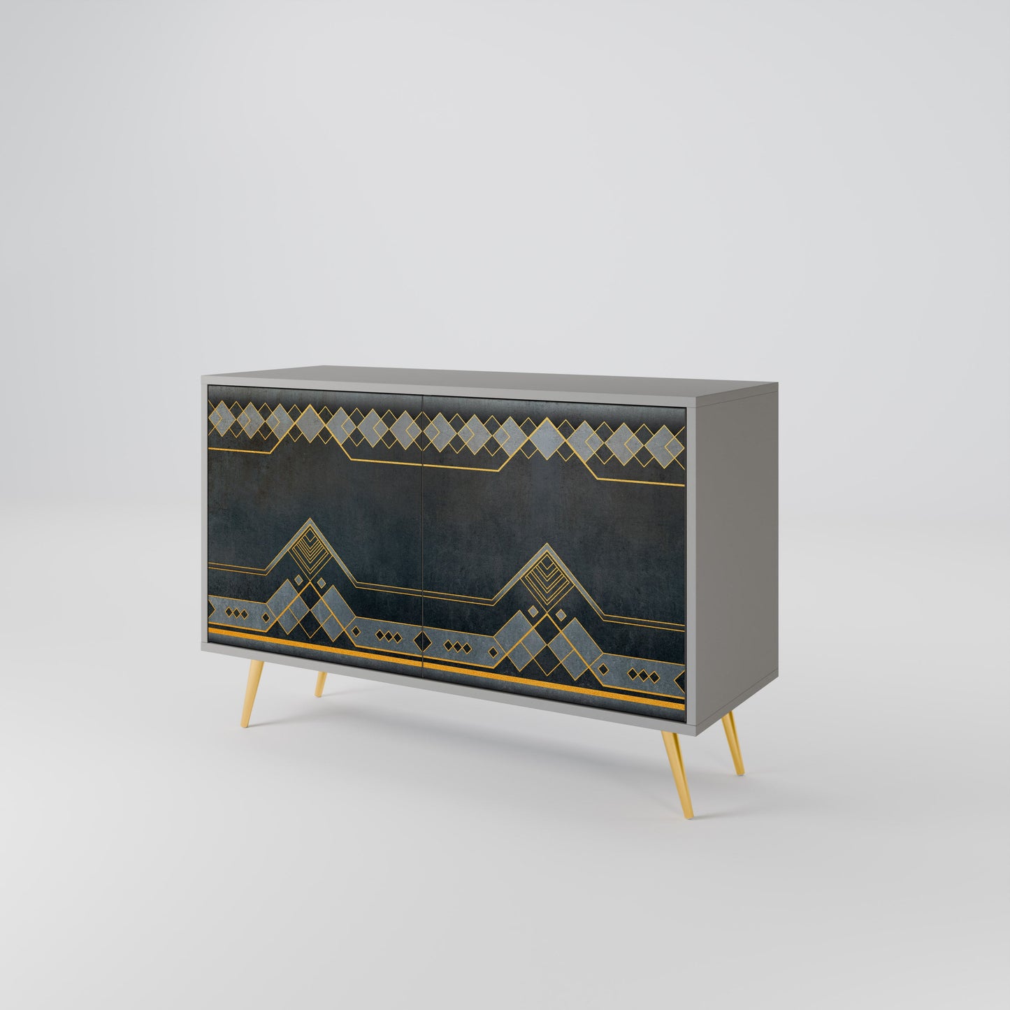 Credenza a 2 ante ROYAL ORDINARINESS in finitura grigia