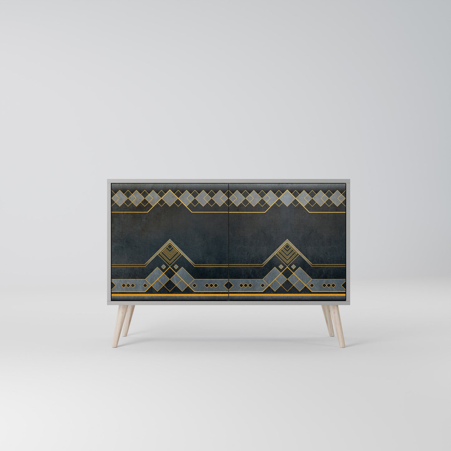 Credenza a 2 ante ROYAL ORDINARINESS in finitura grigia