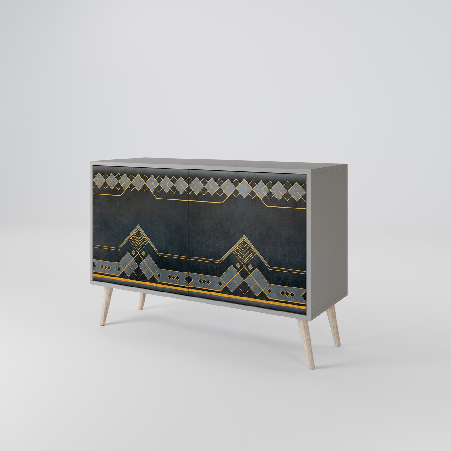Credenza a 2 ante ROYAL ORDINARINESS in finitura grigia