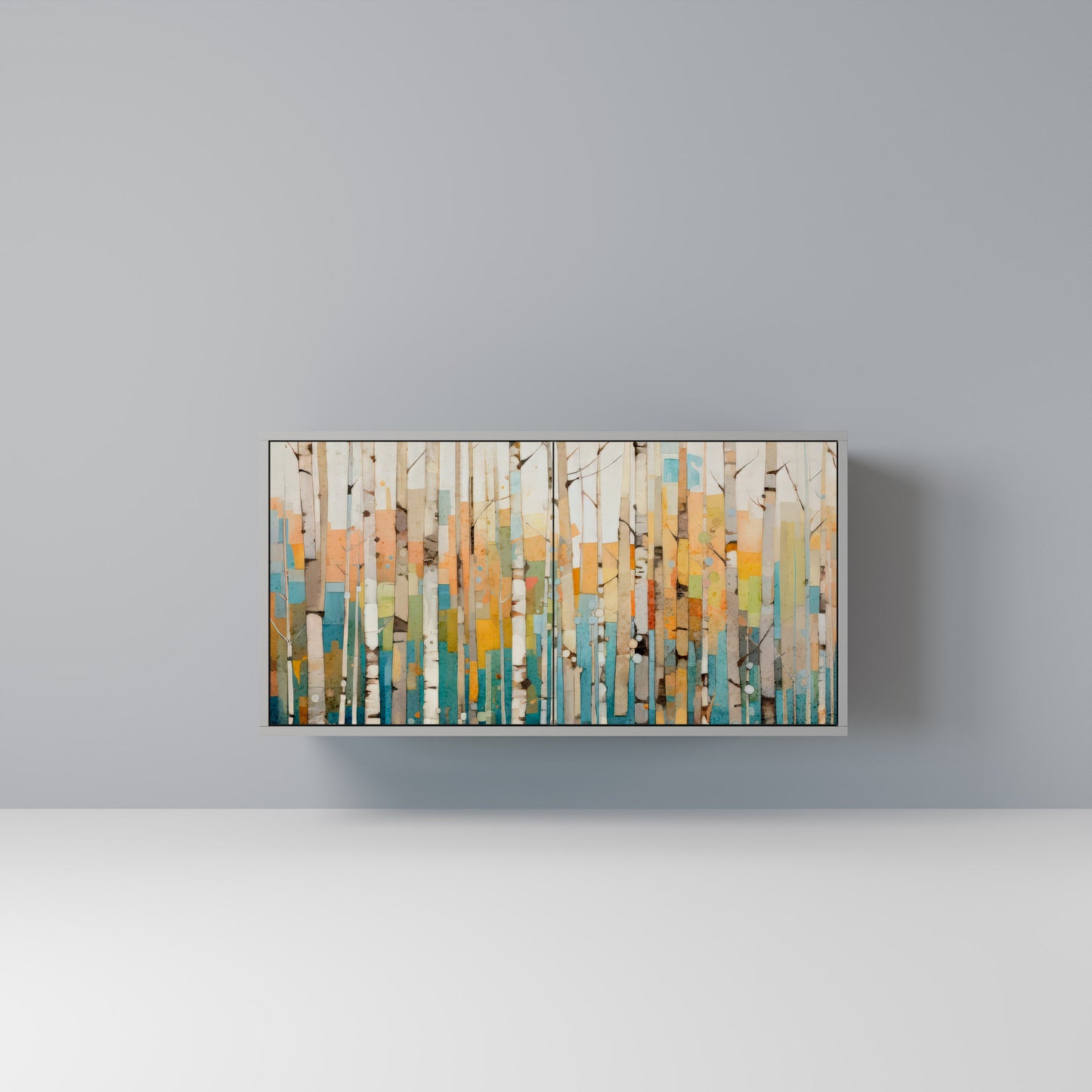 Credenza BIRCH KALEIDOSCOPE a 2 ante in finitura grigia