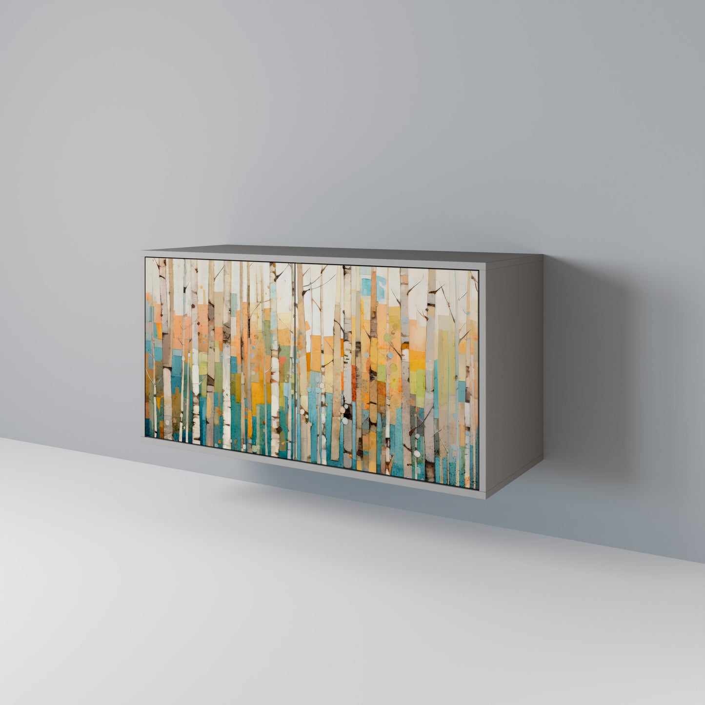 Credenza BIRCH KALEIDOSCOPE a 2 ante in finitura grigia
