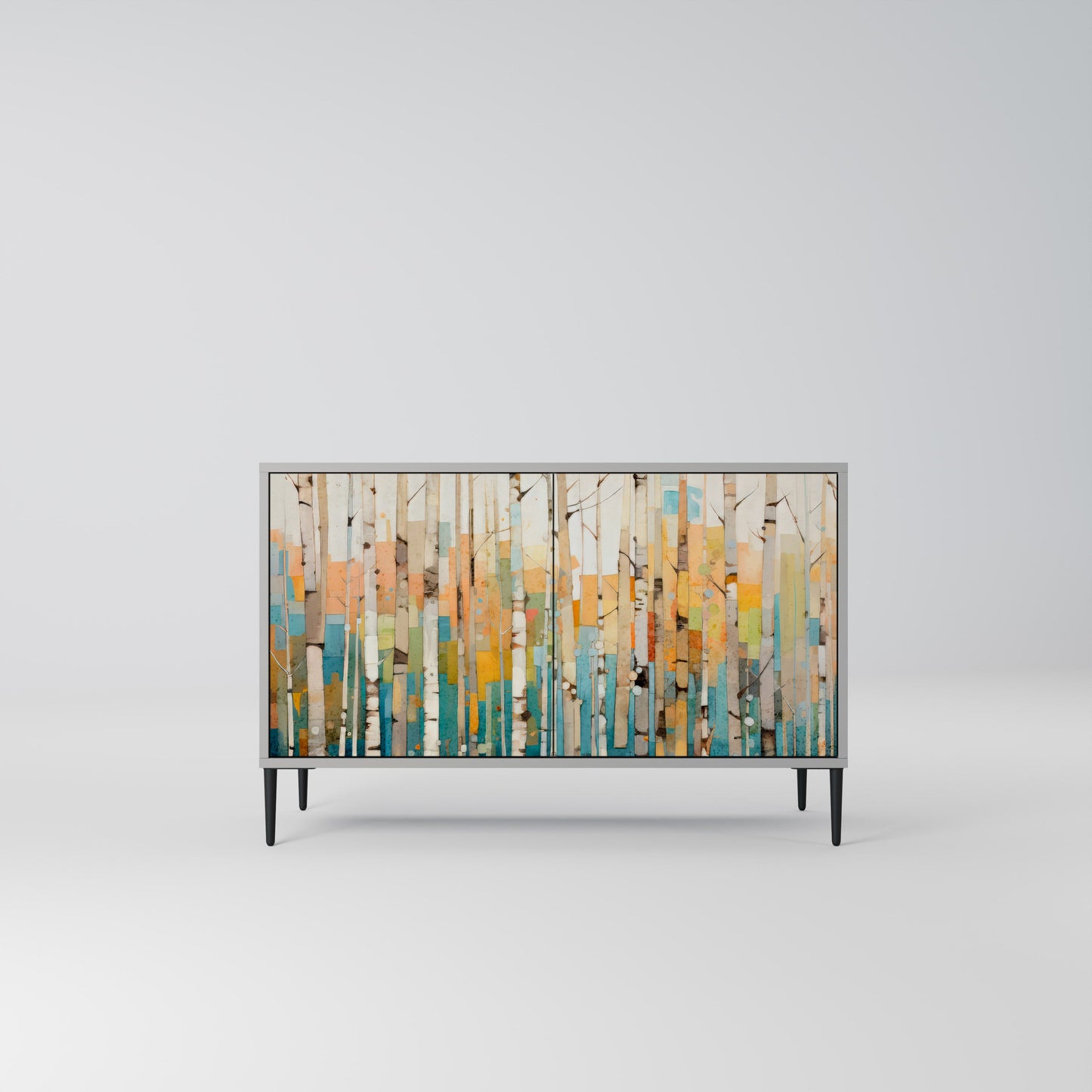 Credenza BIRCH KALEIDOSCOPE a 2 ante in finitura grigia