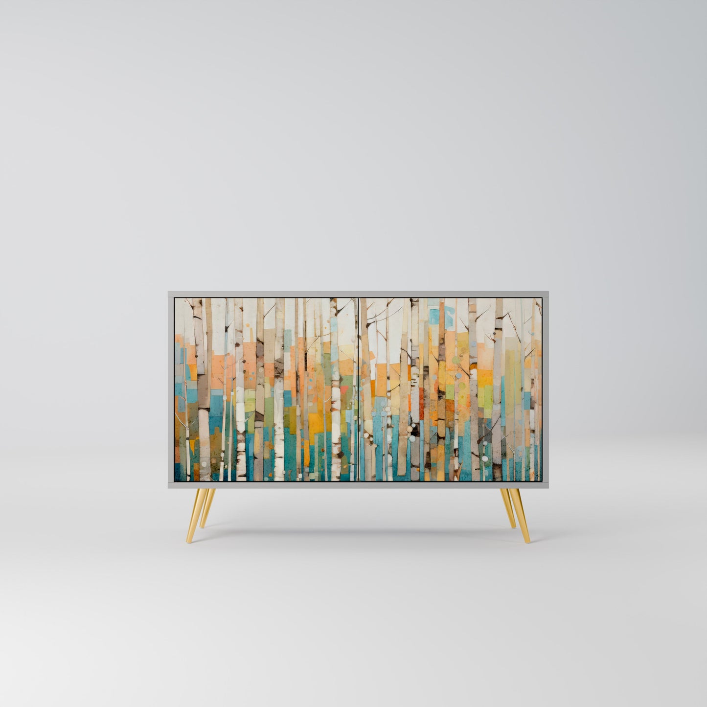 Credenza BIRCH KALEIDOSCOPE a 2 ante in finitura grigia