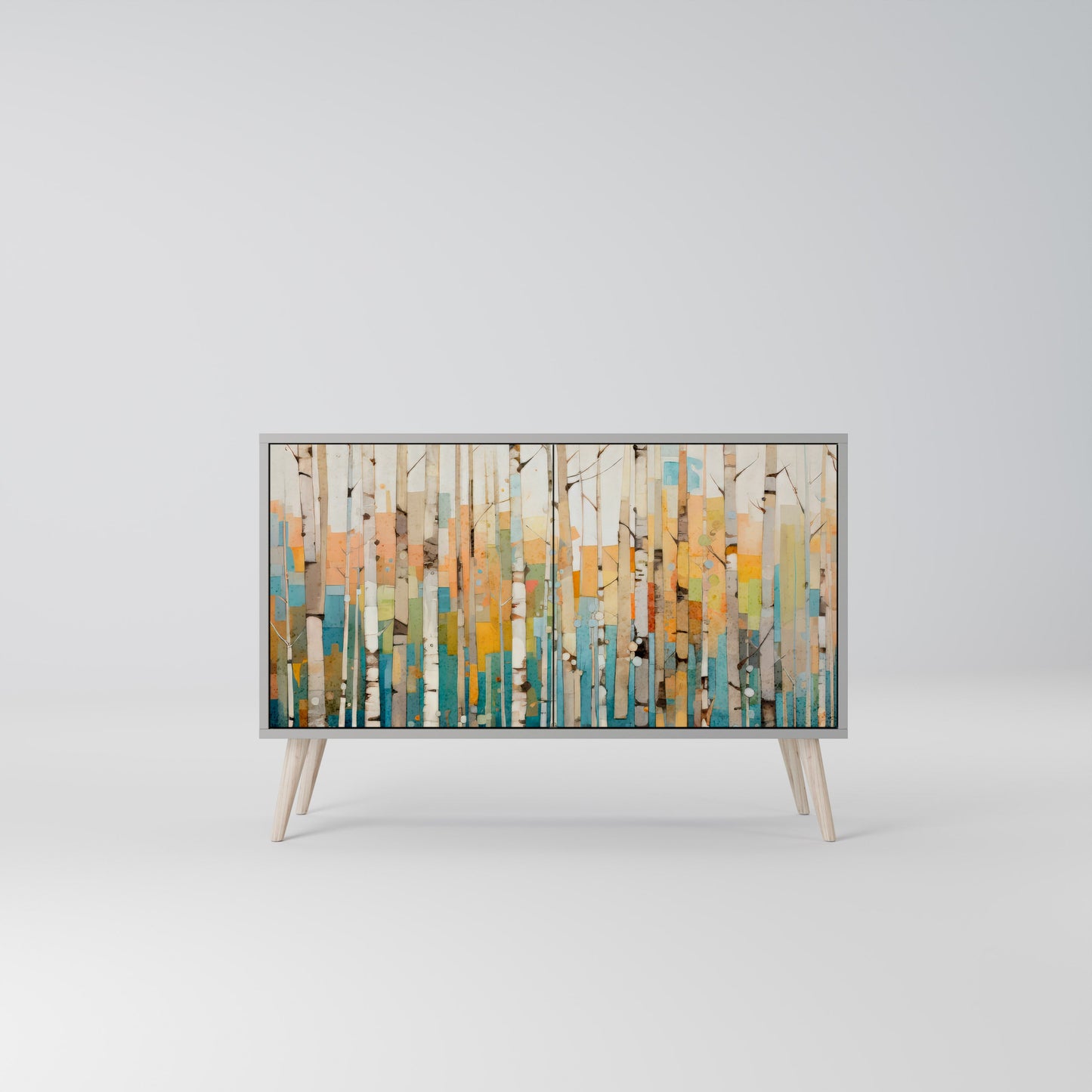 Credenza BIRCH KALEIDOSCOPE a 2 ante in finitura grigia